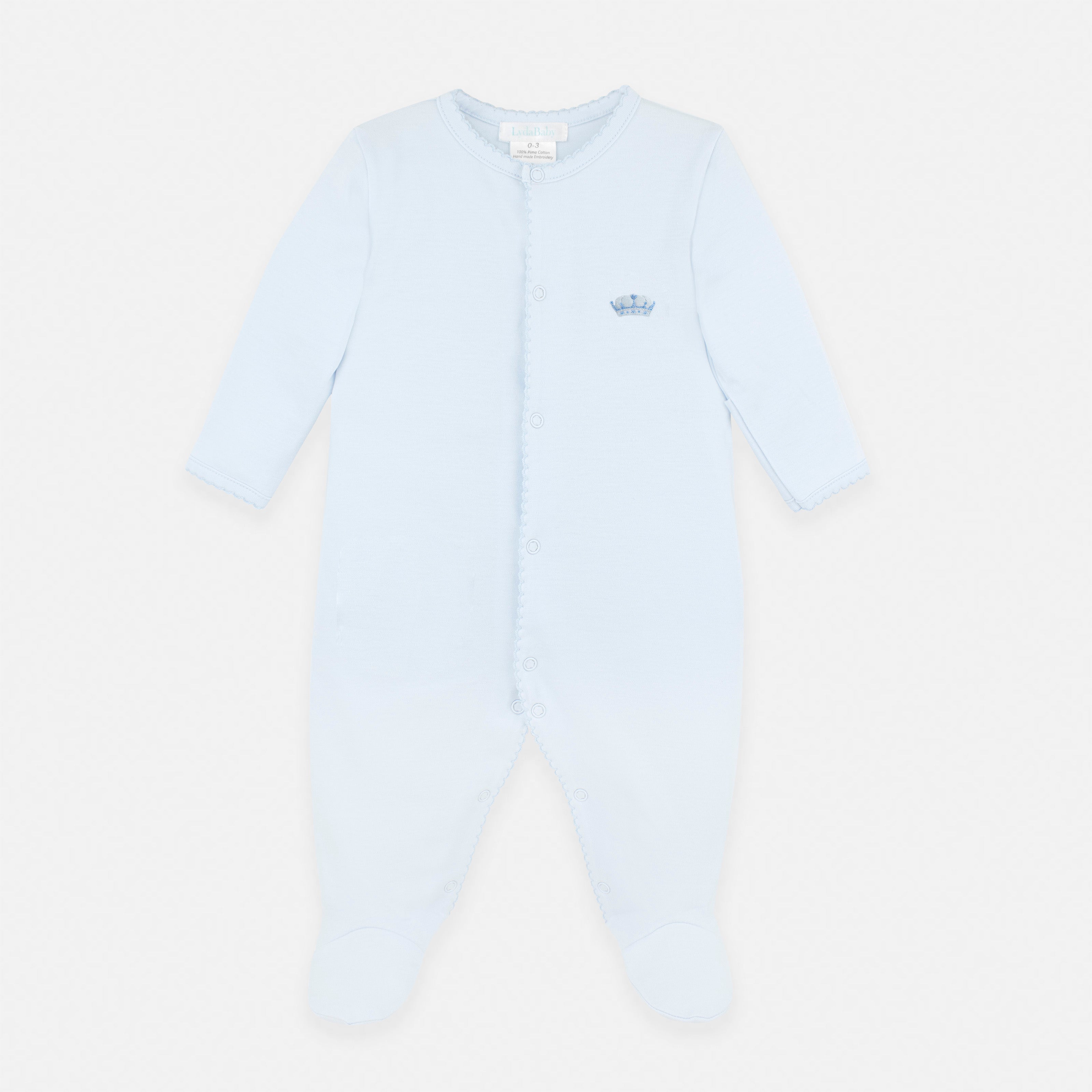 Little Prince Embroidery Footie | Baby Boy