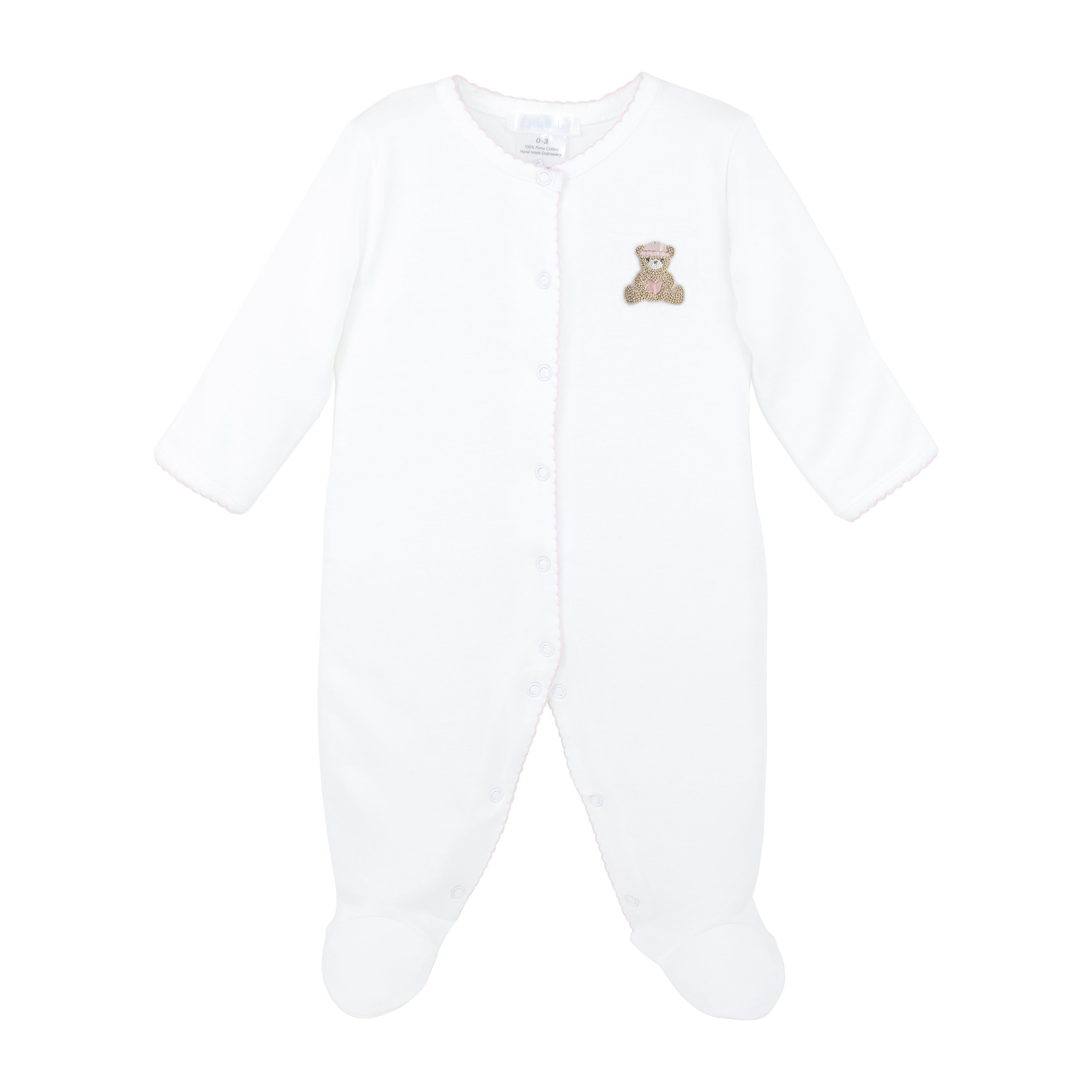 Love Teddy Embroidery Set 4 Pieces | Baby Girl