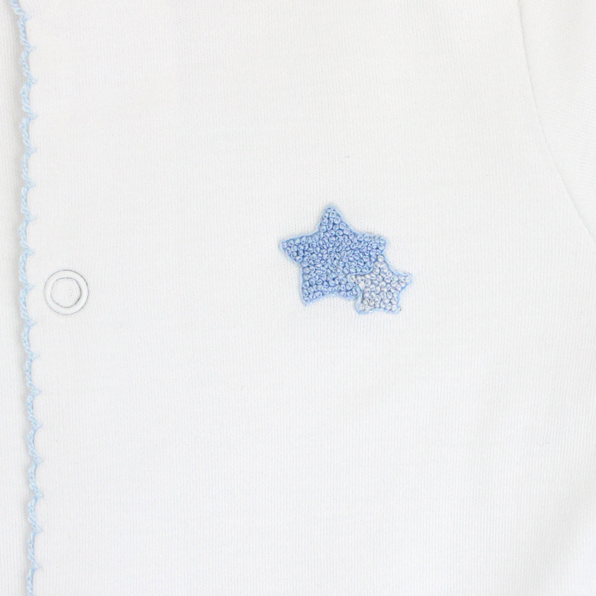 Double Stars Embroidery Footie | Baby Boy