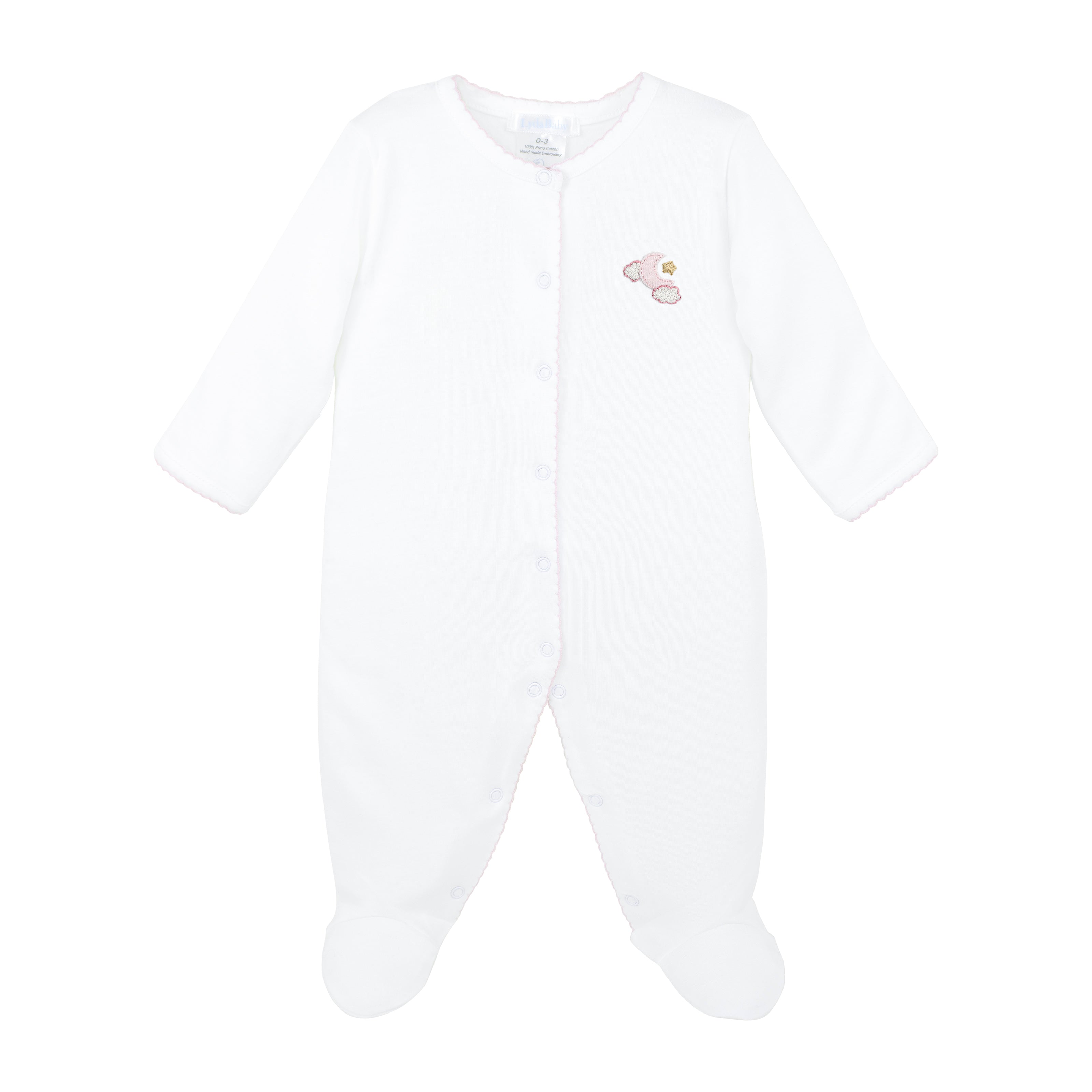 Sweet Dreams Embroidey Footie | Baby Girl