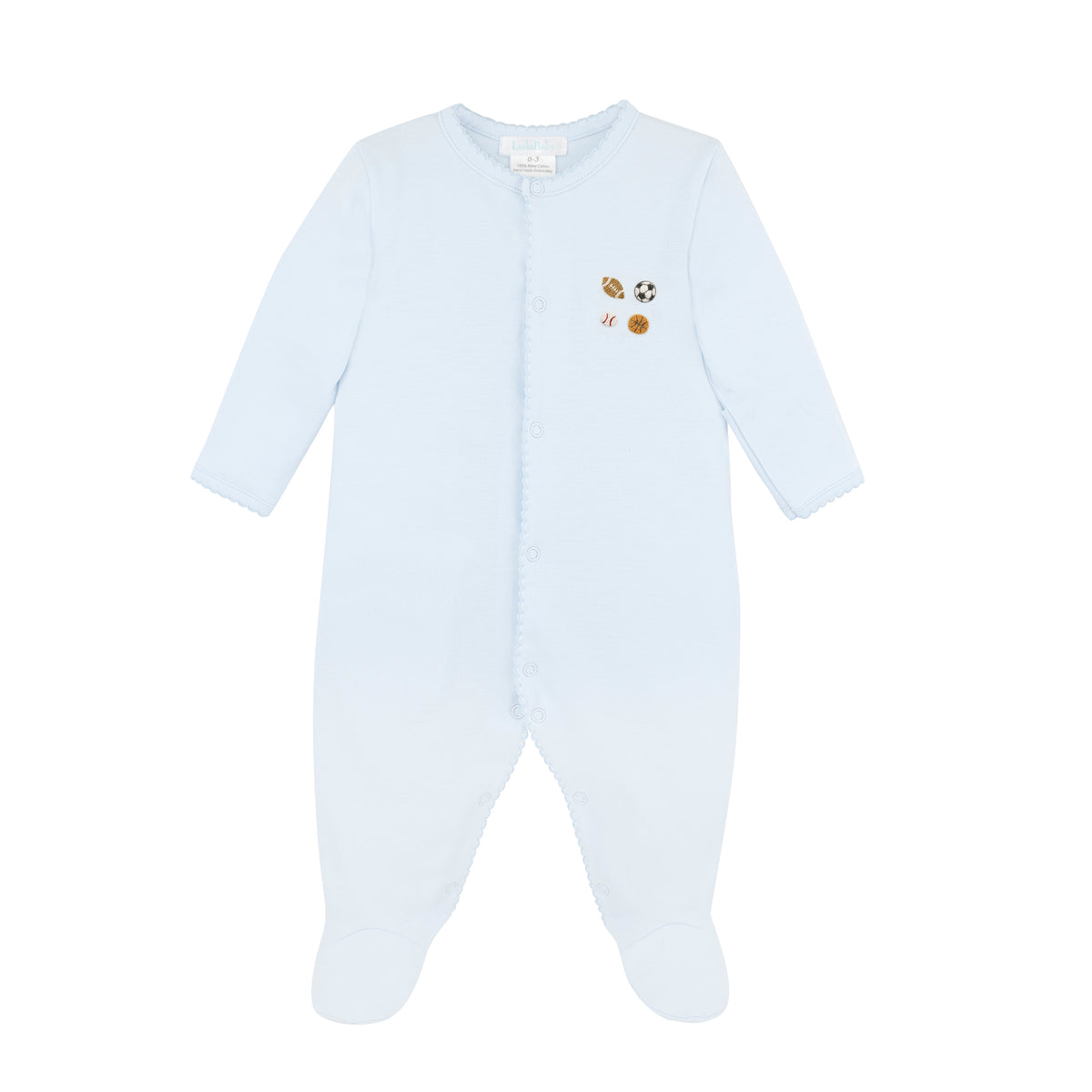 All Star Sports Embroidery Footie | Baby Boy