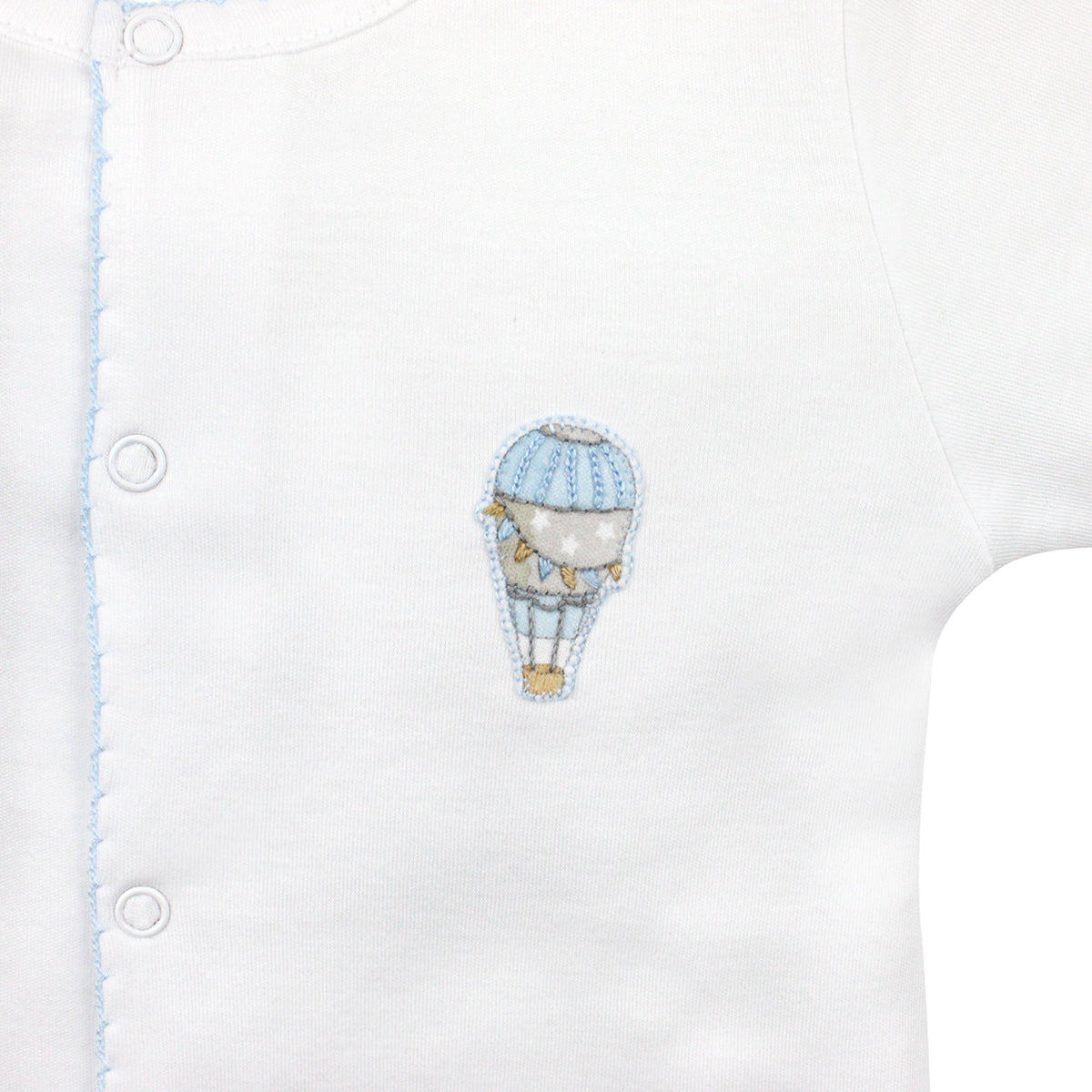 Fly Away Embroidery Footie | Baby Boy