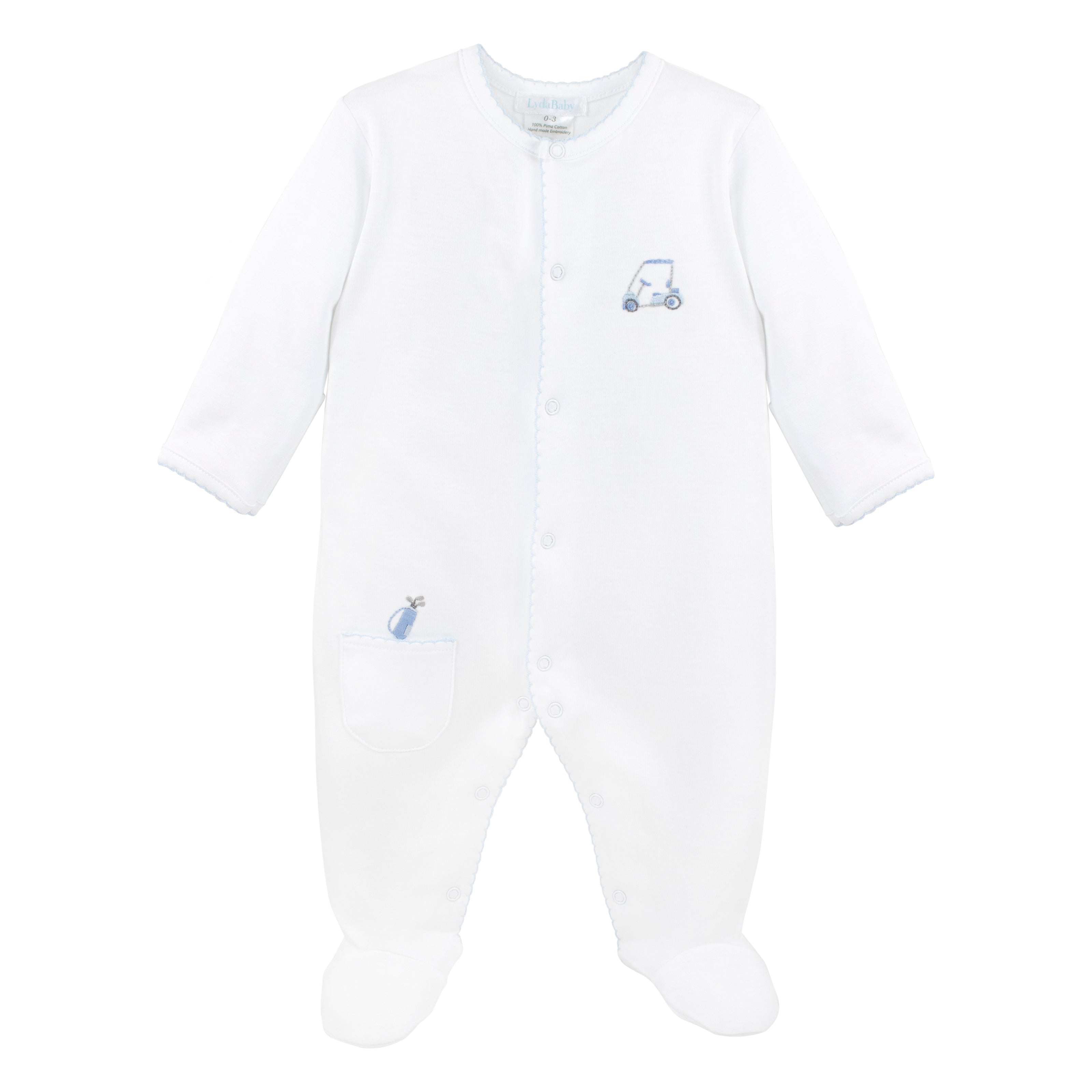 Golf Game Embroidery Footie | Baby Boy