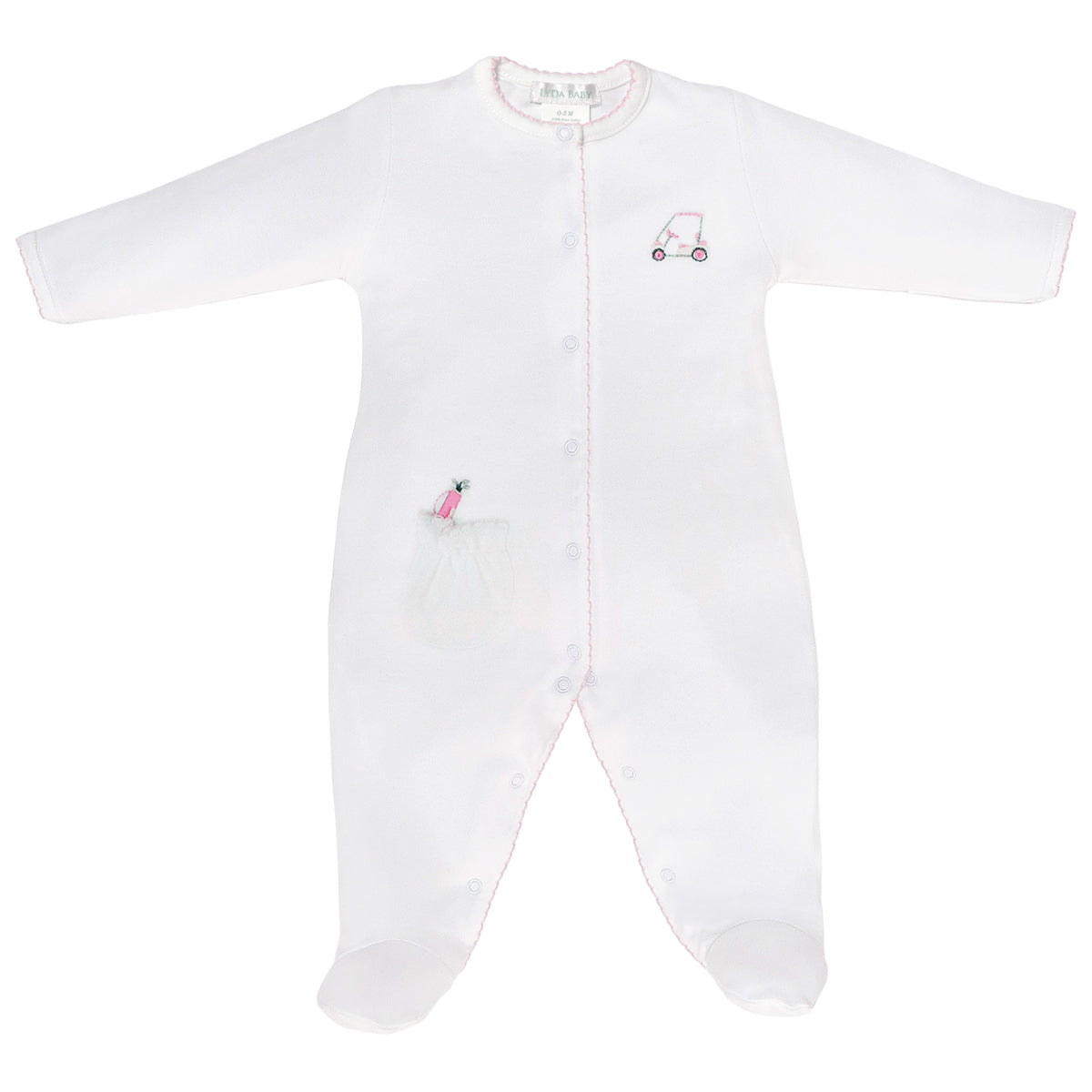 Golf Game Embroidery Footie | Baby Girl
