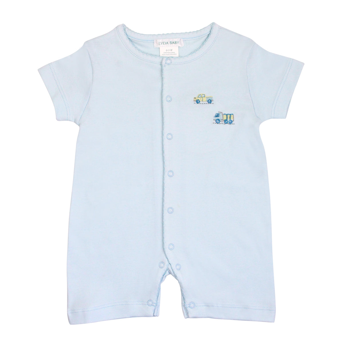 Cars And Trucks Embroidery Romper | Baby Boy
