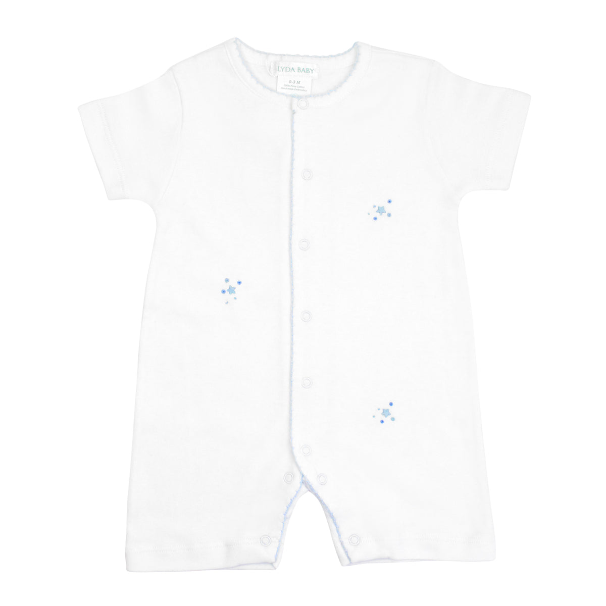 Bubble Stars Embroidery Romper | Baby Boy