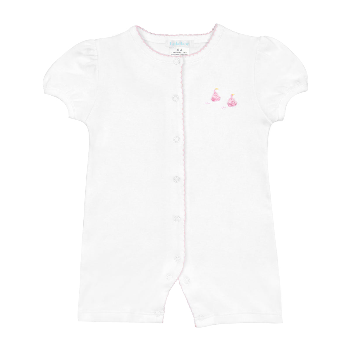 Graceful Sailboats Embroidery Romper | Baby Girl