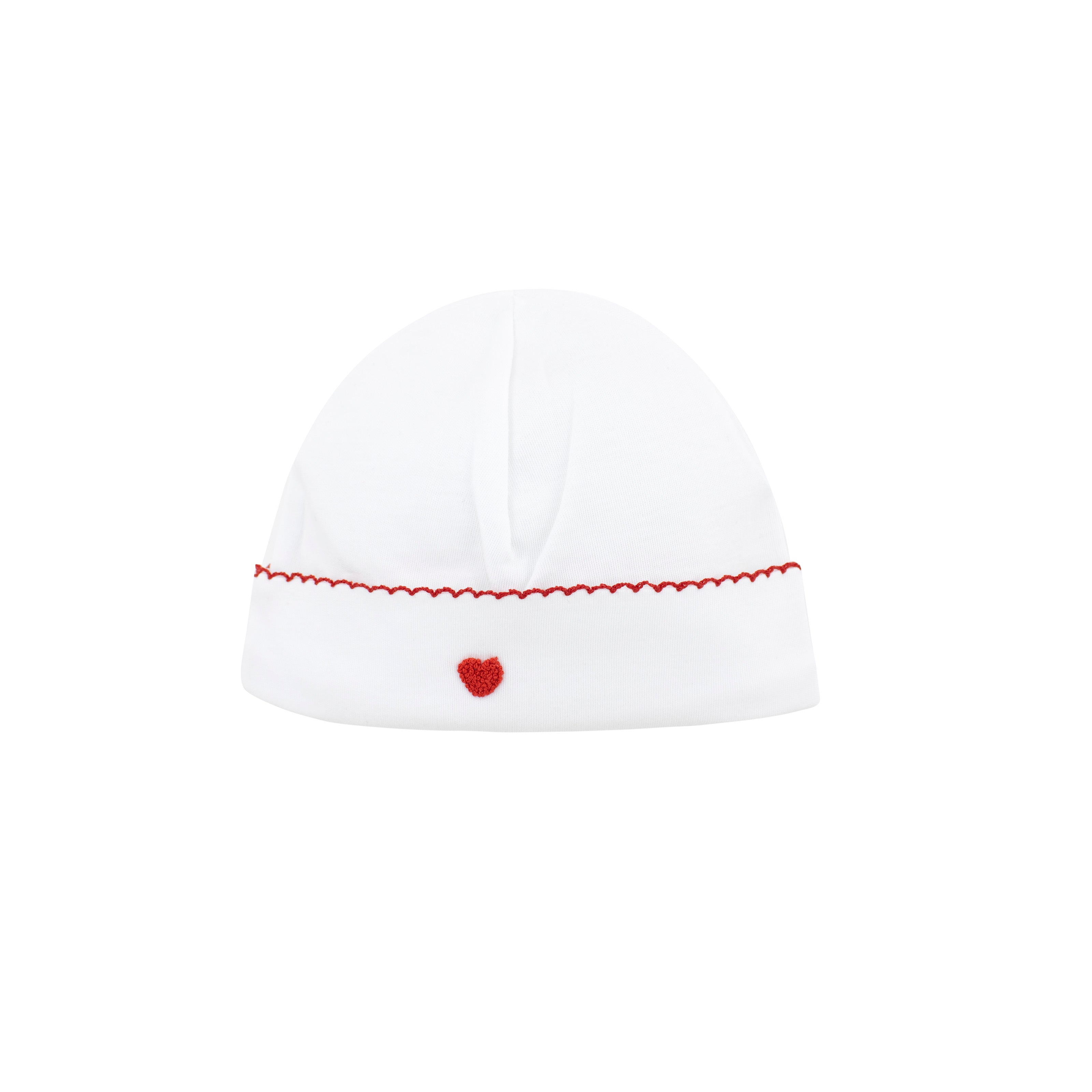 Tiny Heart Embroidery Hat | Baby Girl