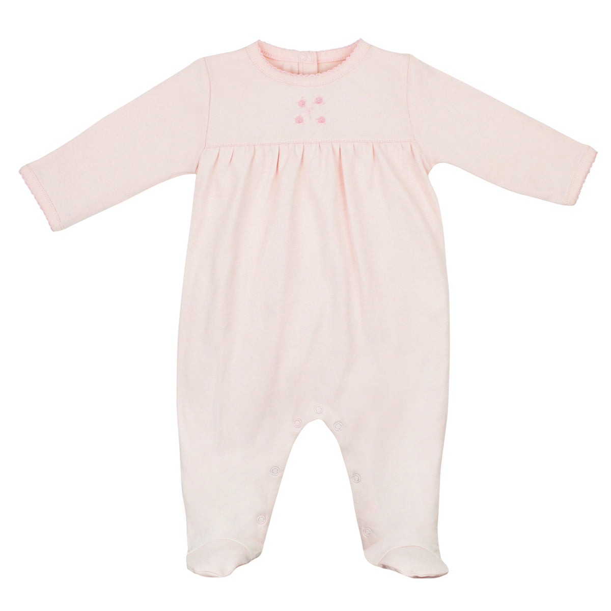 Roses embroidery Footie | Baby Girl