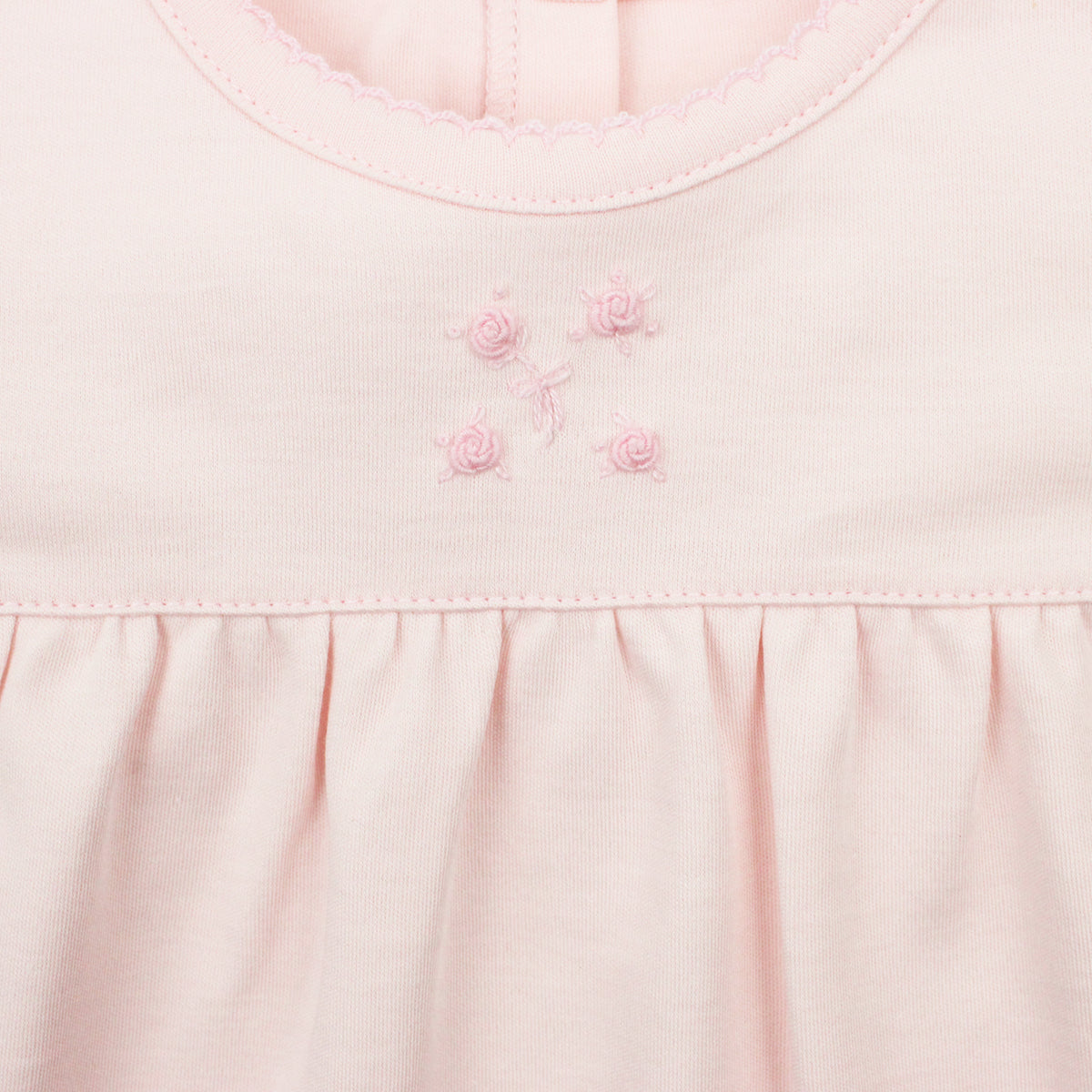 Roses embroidery Footie | Baby Girl