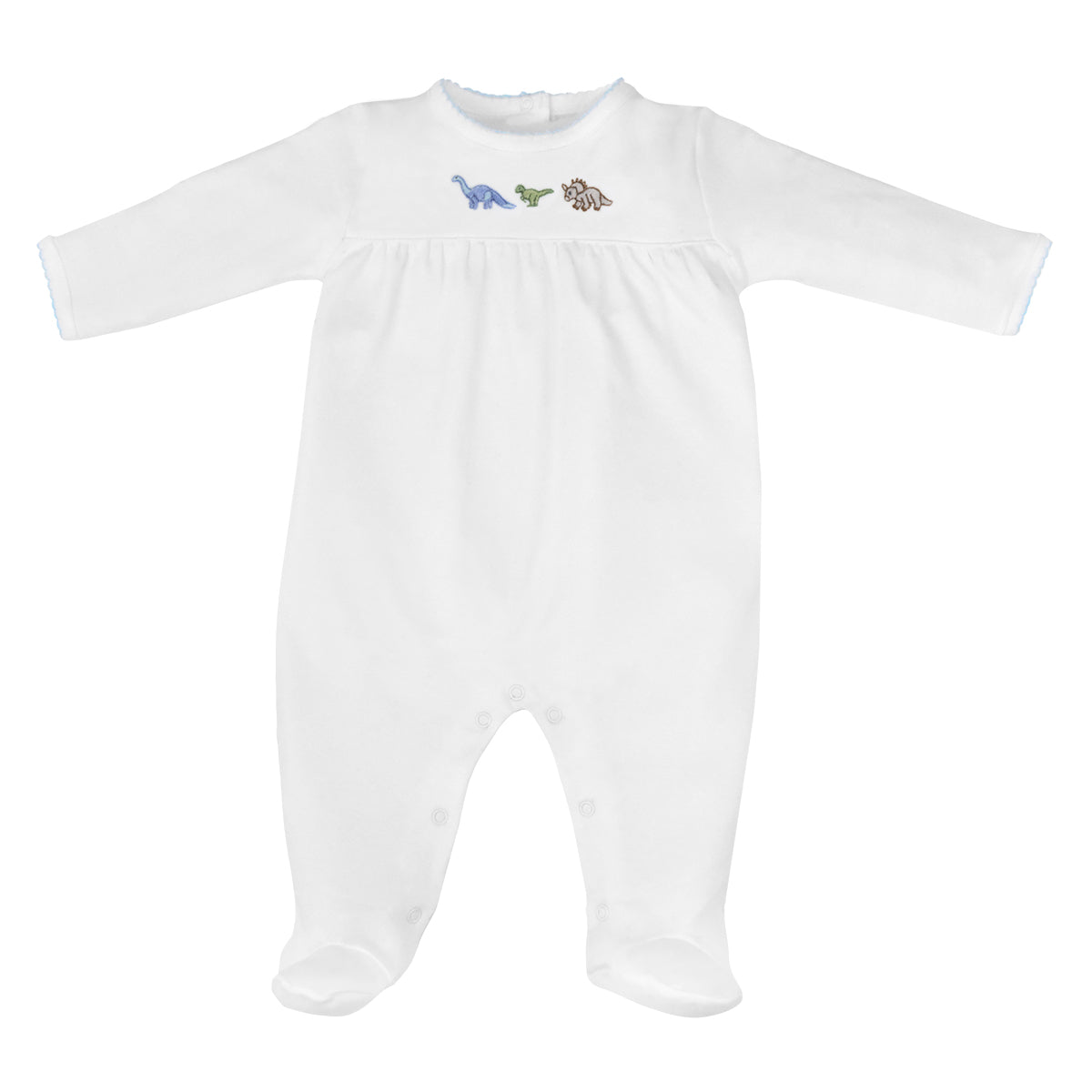 Big Dinos Embroidery Footie | Baby Boy