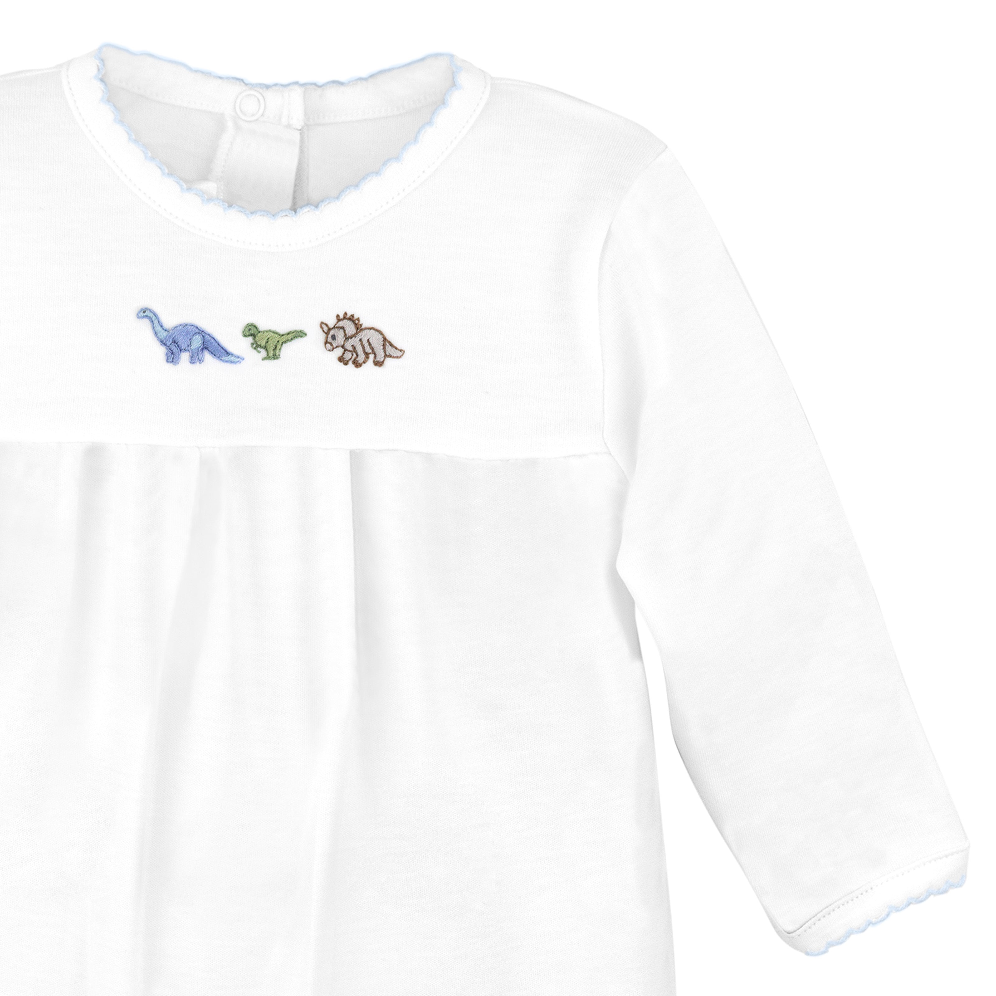 Big Dinos Embroidery Footie | Baby Boy