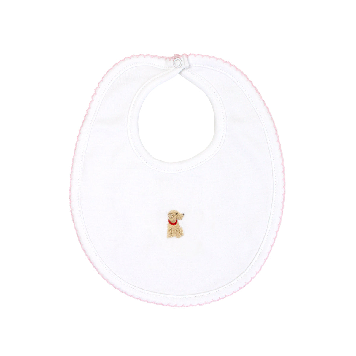 Cute Pets Embroidery Bib | Baby Girl