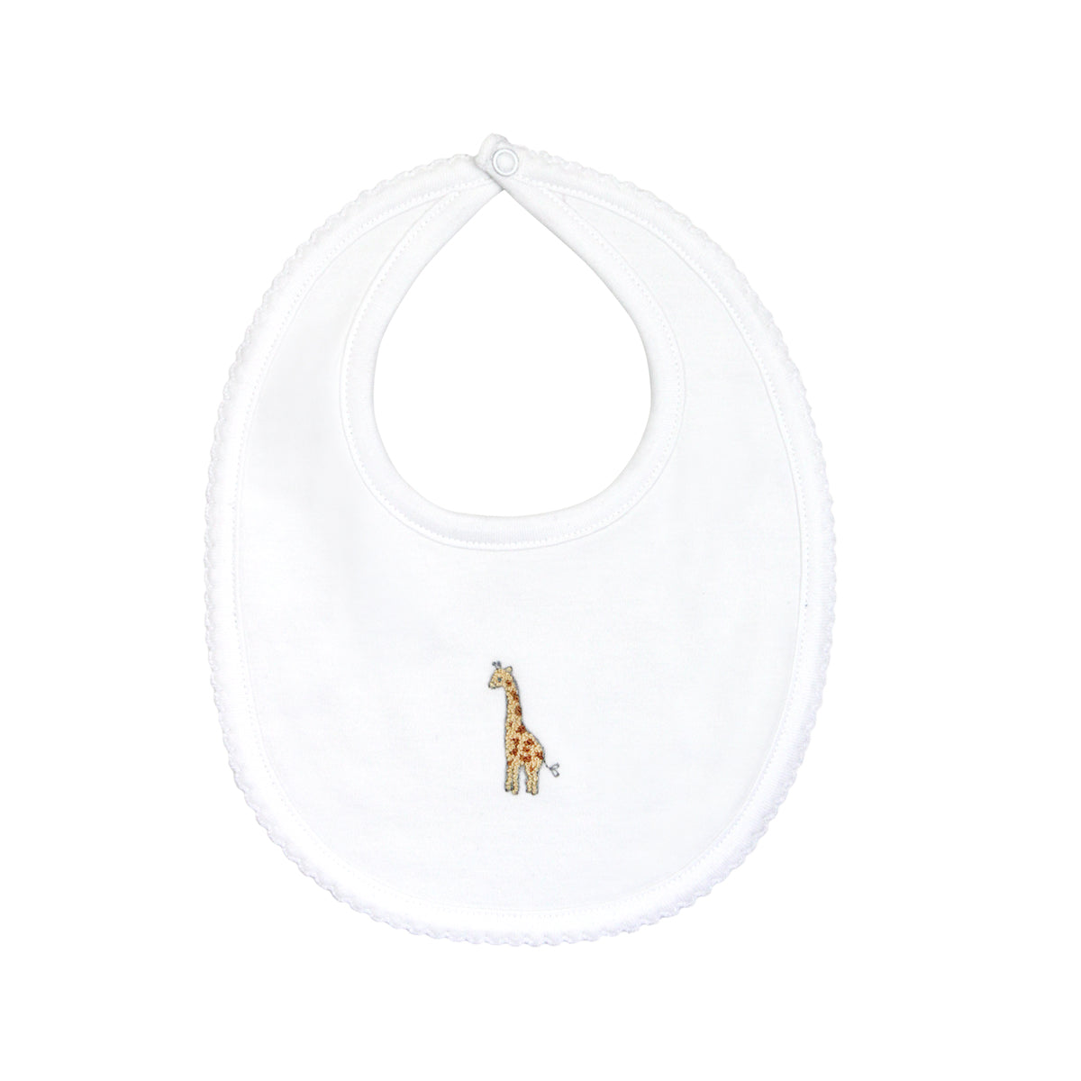 Safari Animals Embroidery Bib | Baby Unisex