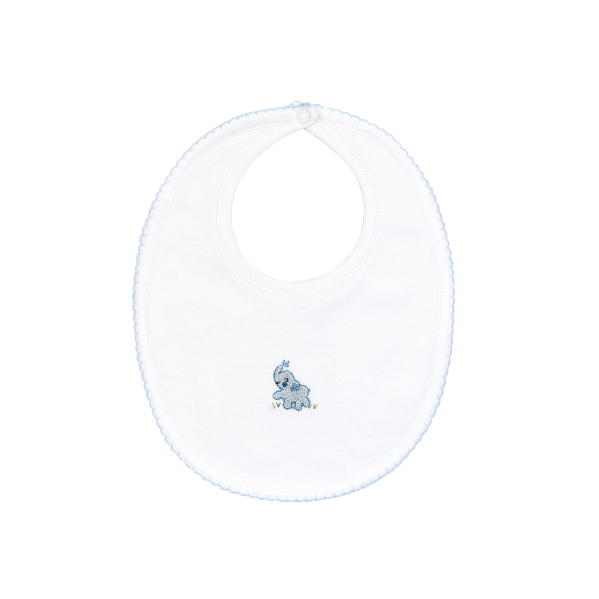 Baby Elephant Embroidery Bib | Baby Boy