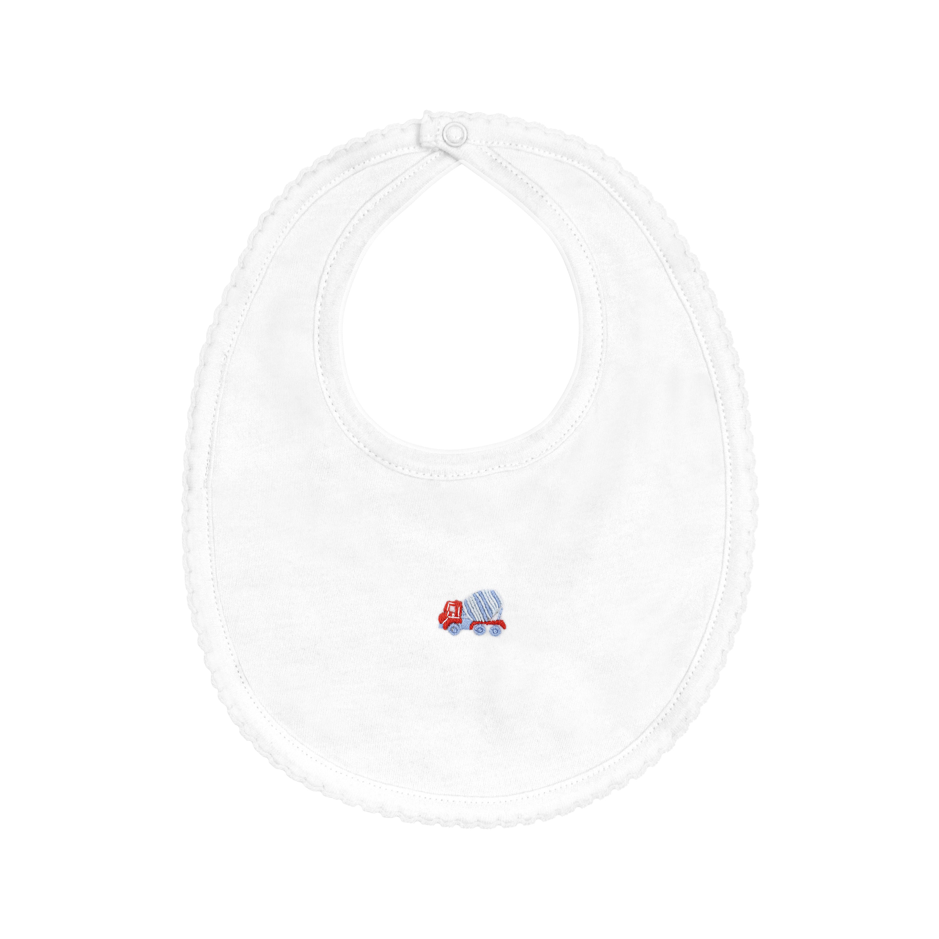 Trucks Embroidery Bib | Baby Boy