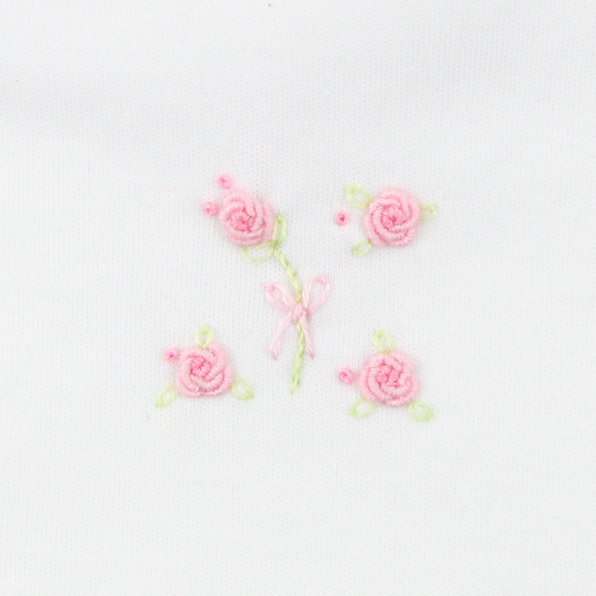 Sweet Roses Embroidery Bib | Baby Girl