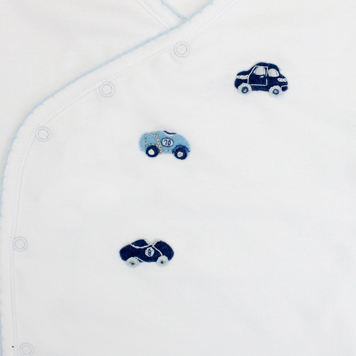 Vintage Cars Embroidery Footie | Baby Boy