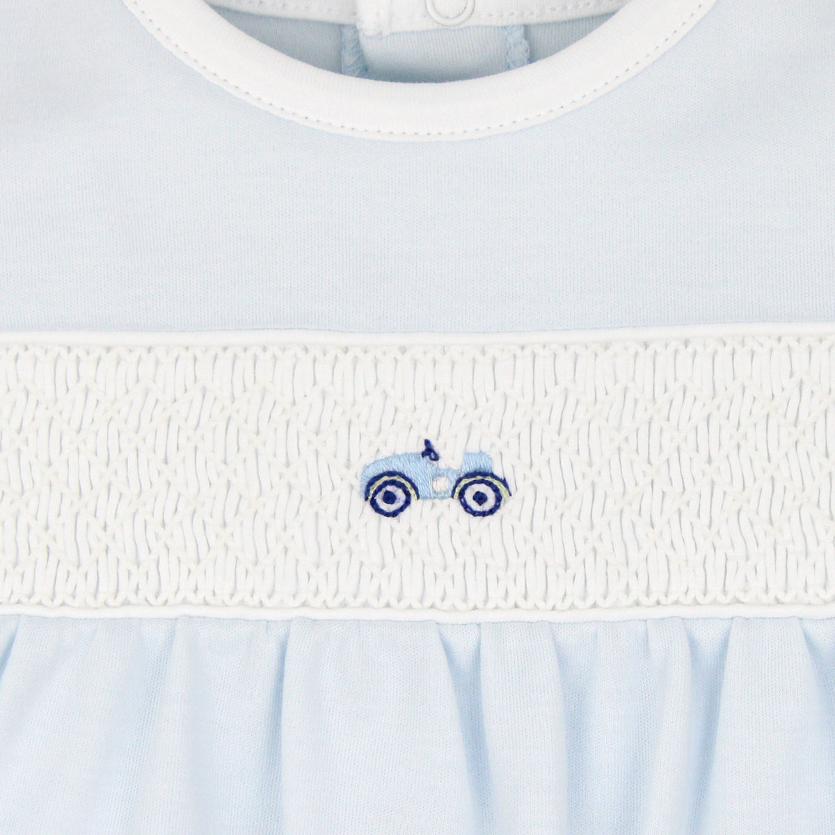 Smock Vintage Cars Embroidery Footie |  Baby Boy