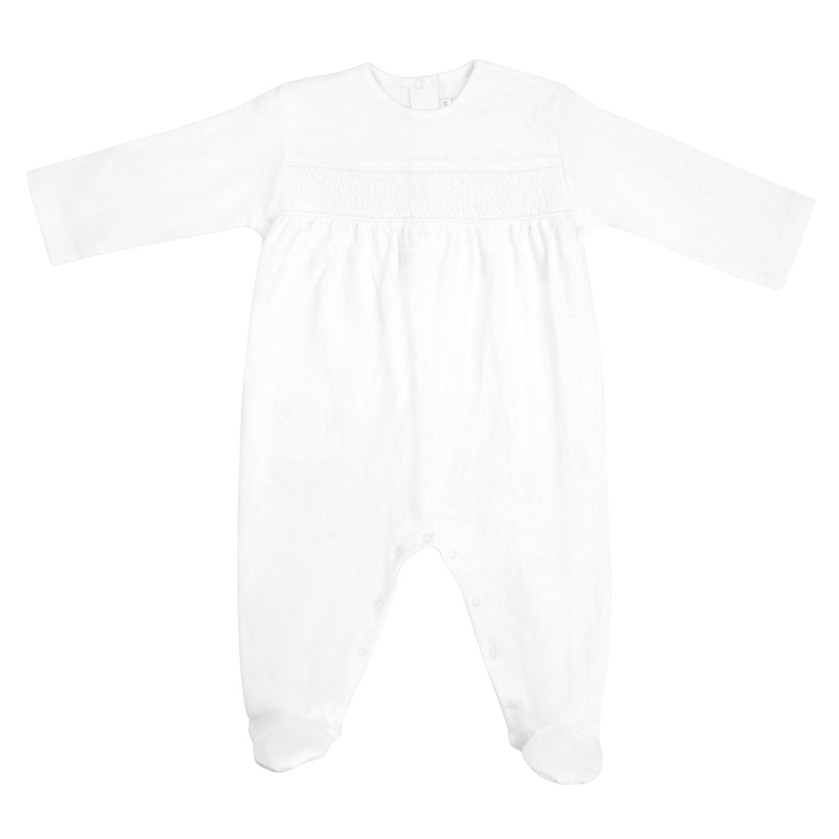Smock Cotton Seeds Embroidery Footie |  Baby Unisex