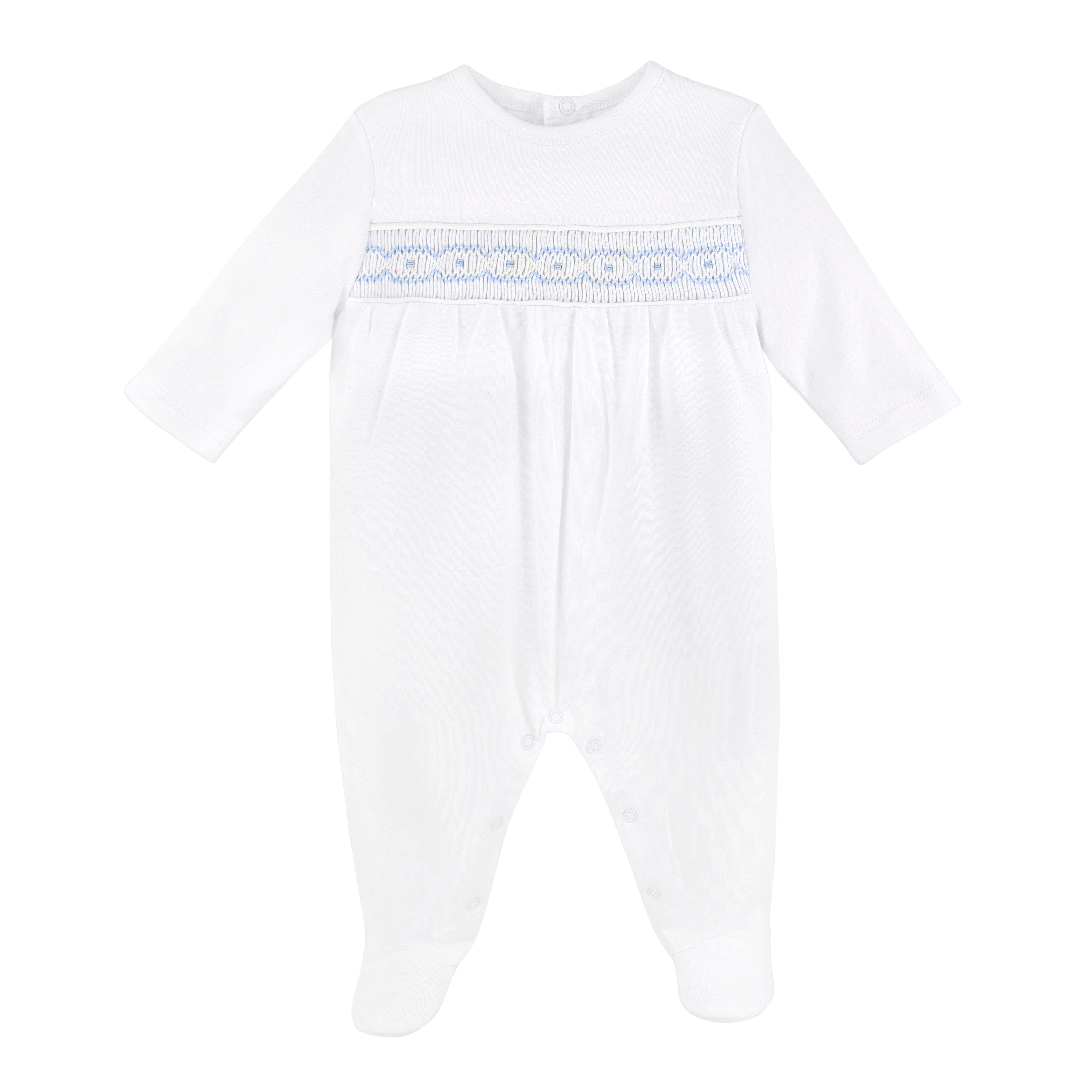 Sweet Seeds Embroidey Footie | Baby Boy