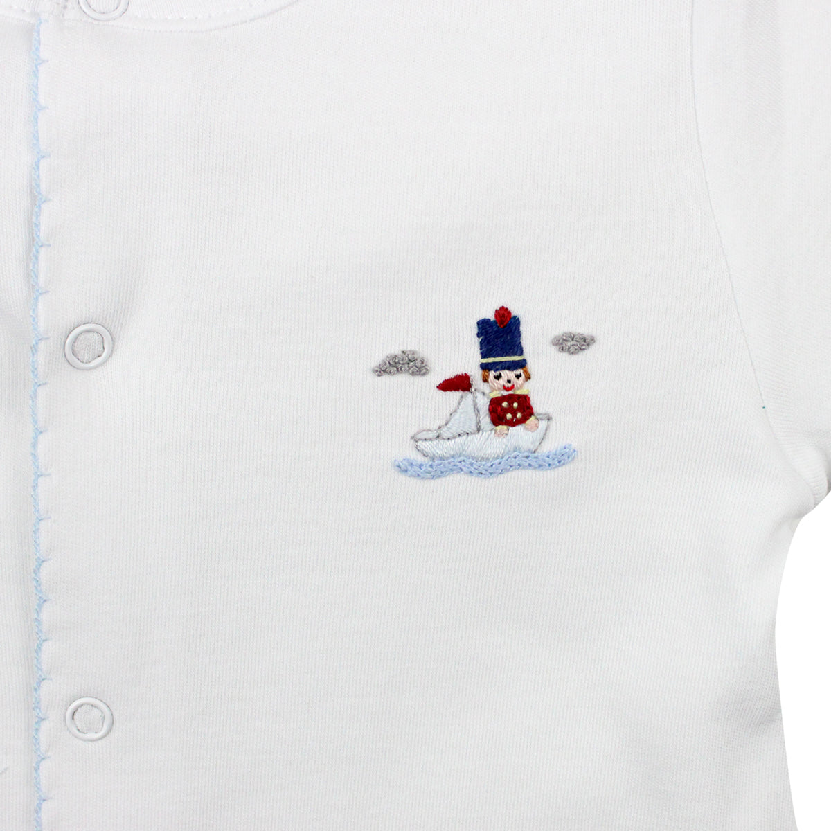 Tin Soldier Embroidery Footie |  Baby Boy