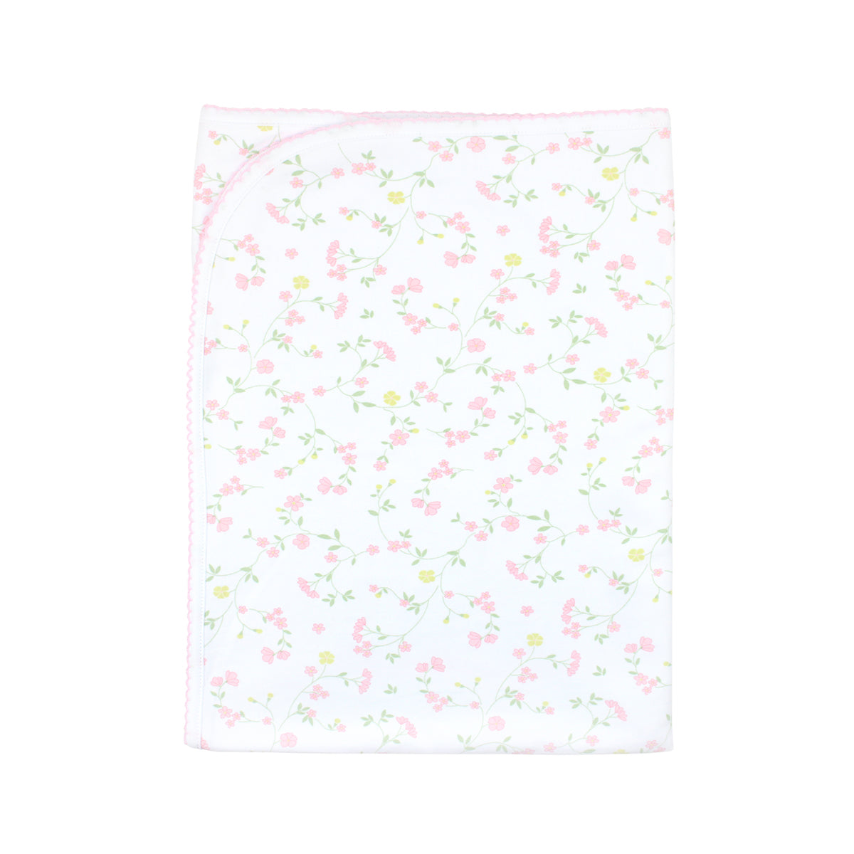 Magnolia Flowers Printed Blanket |  Baby Girl