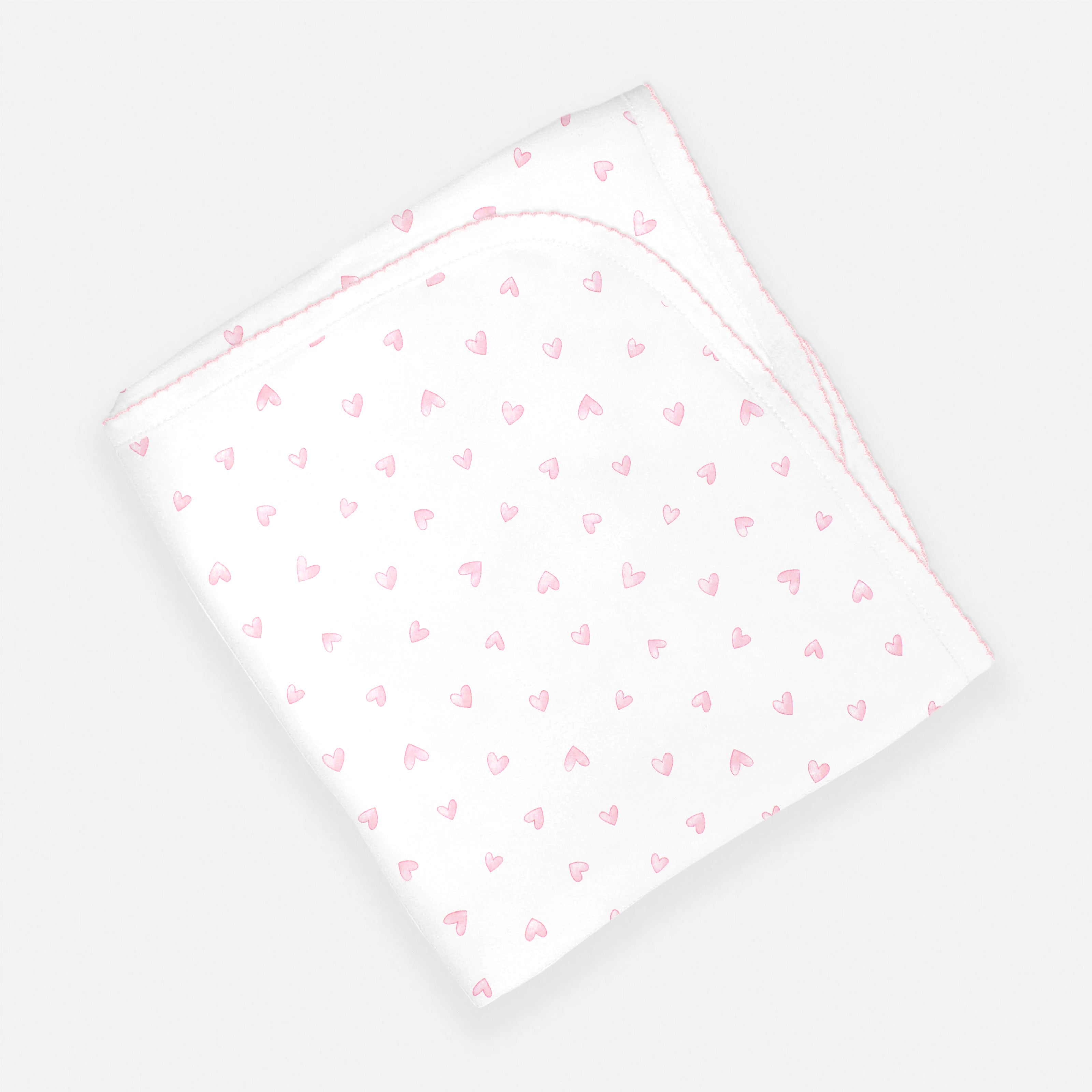 Festive Hearts Printed Blanket |  Baby Girl