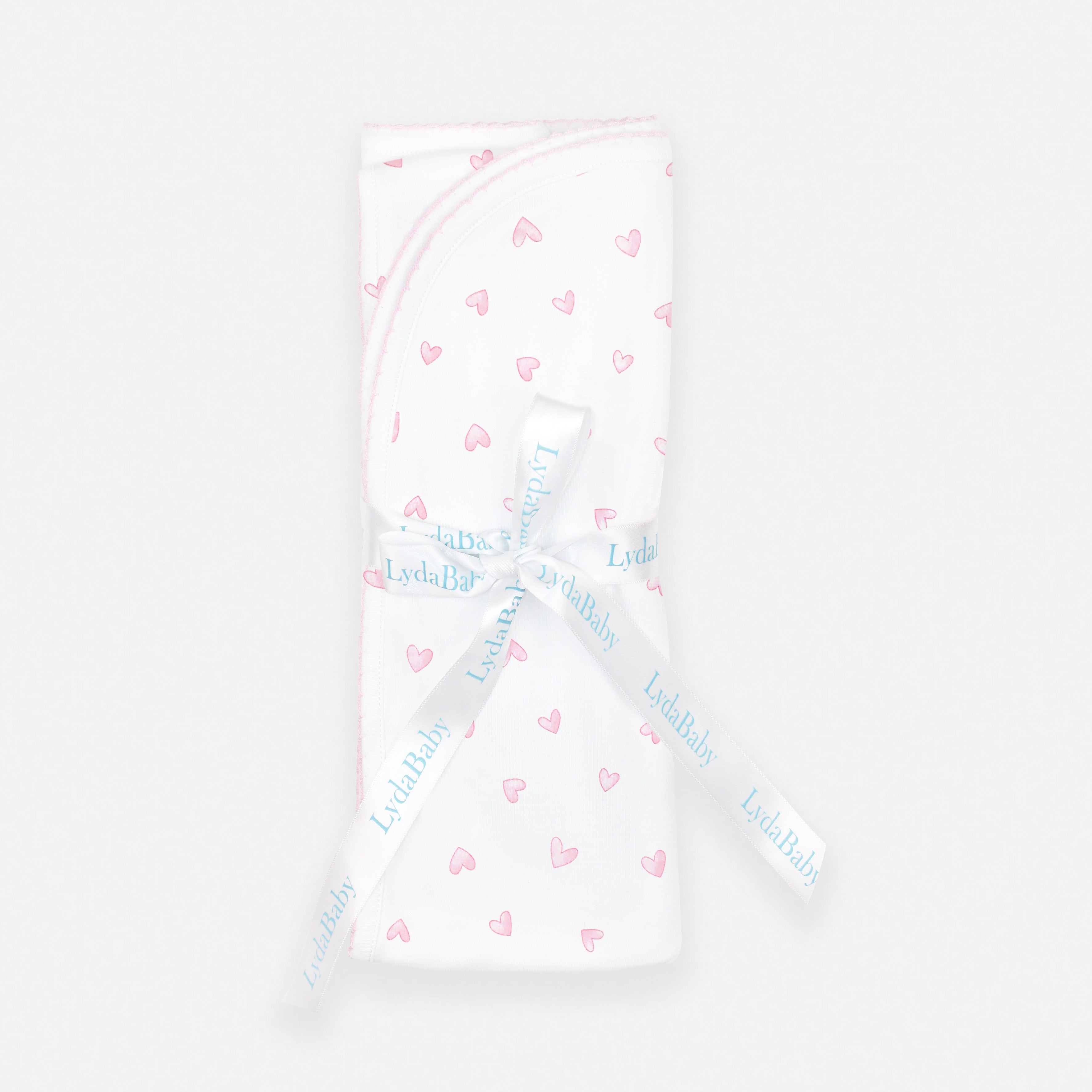 Festive Hearts Printed Blanket |  Baby Girl