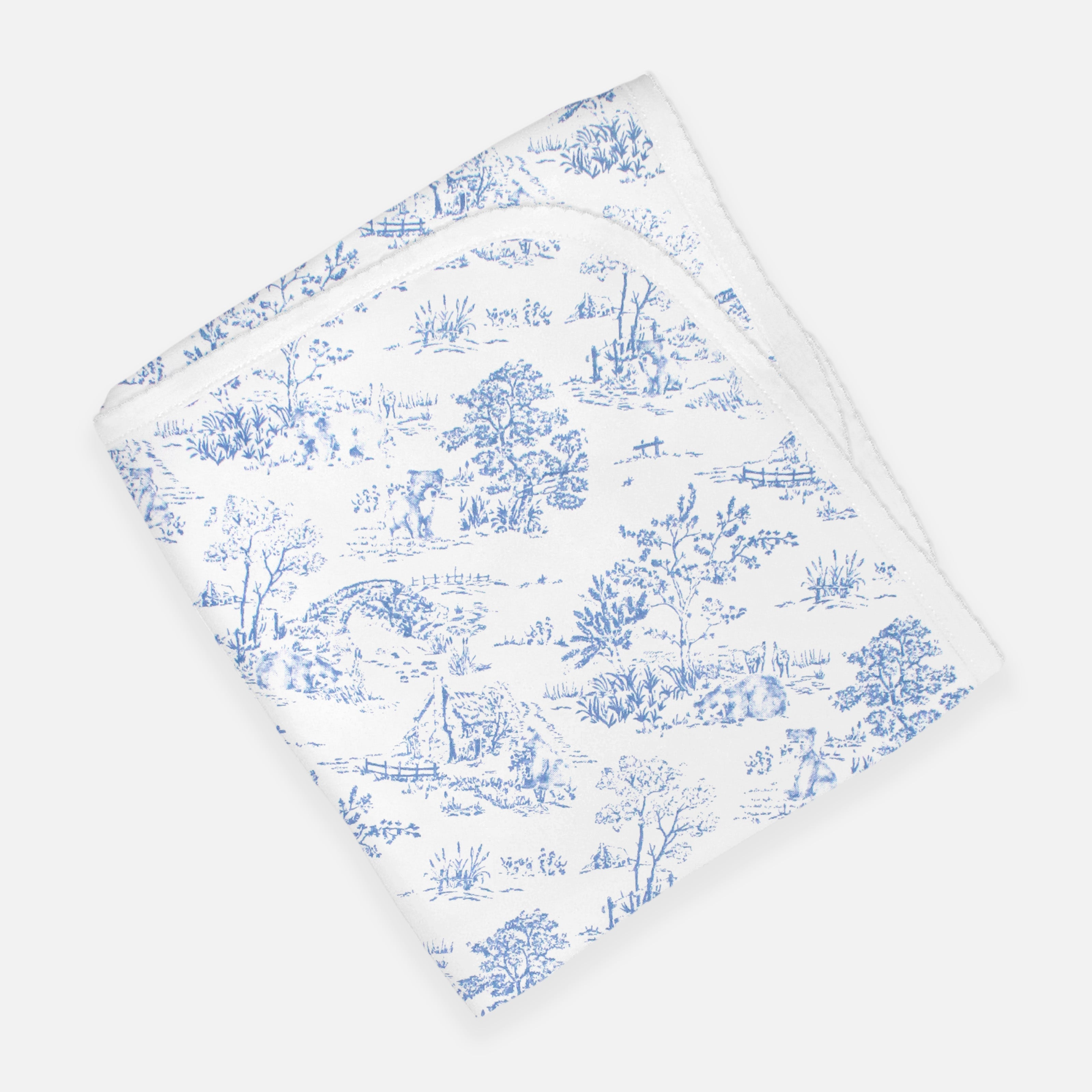 Toile de Jouy Printed Blanket | Baby Boy