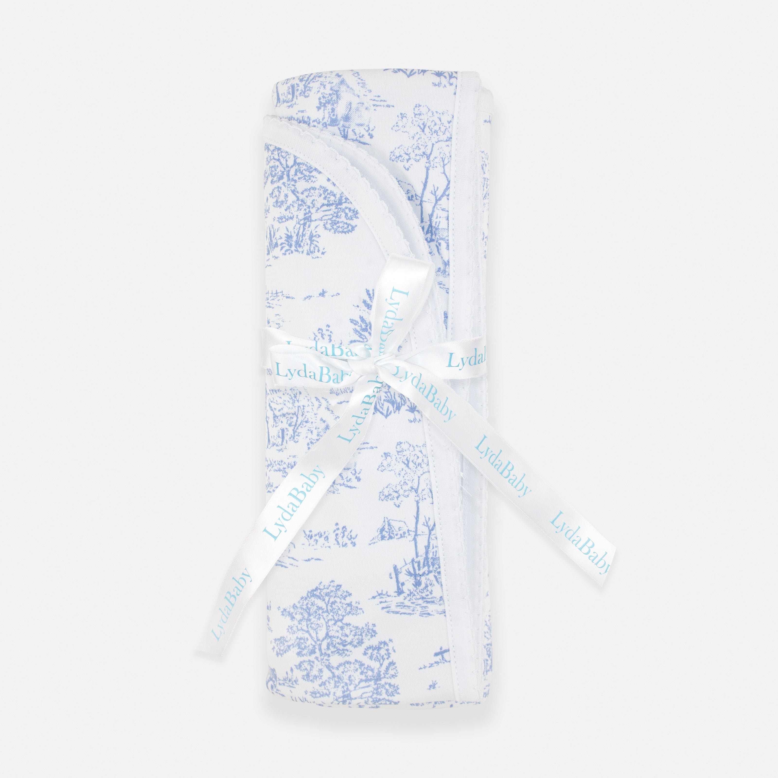 Toile de Jouy Printed Blanket | Baby Boy