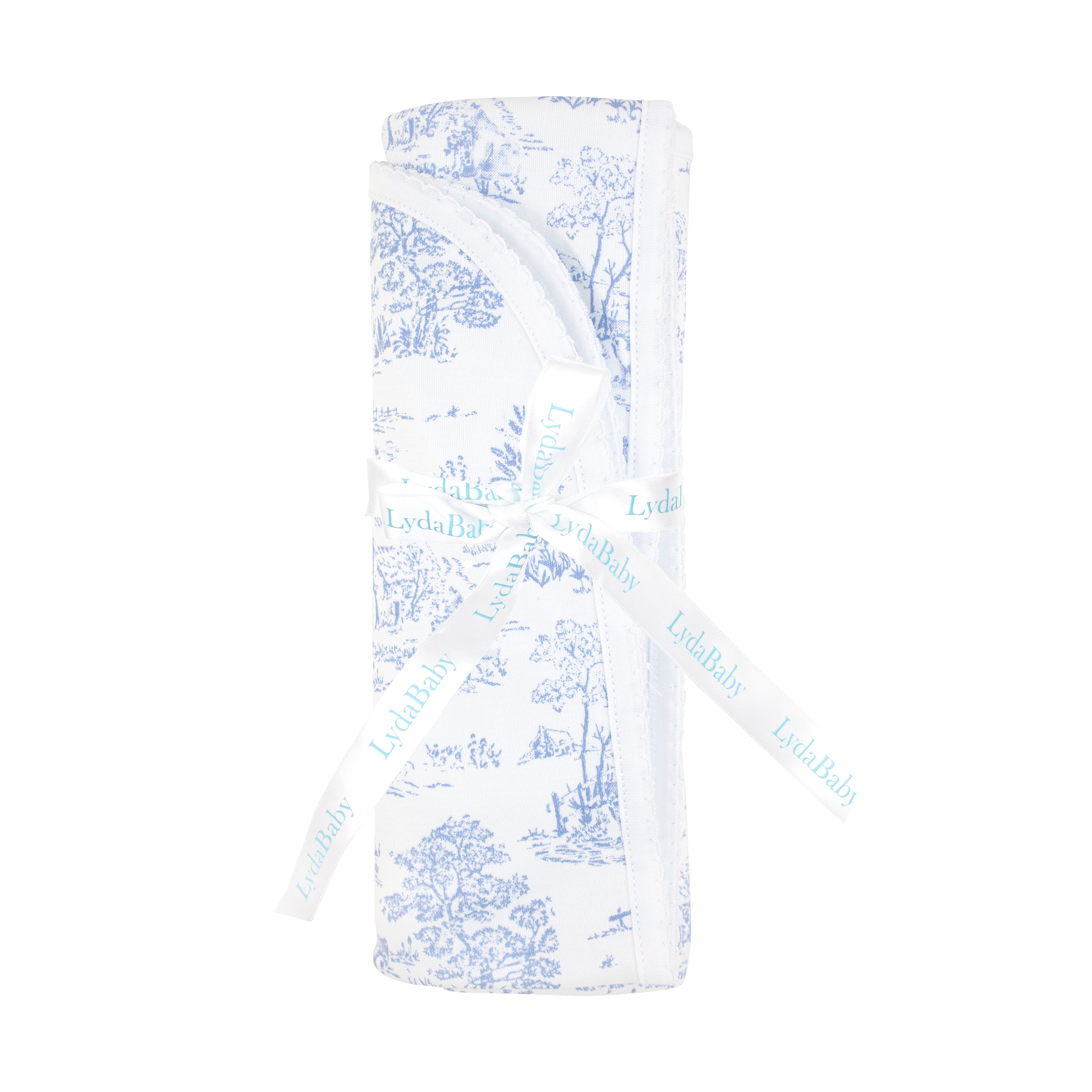 Toile de Jouy Printed Blanket | Baby Girl