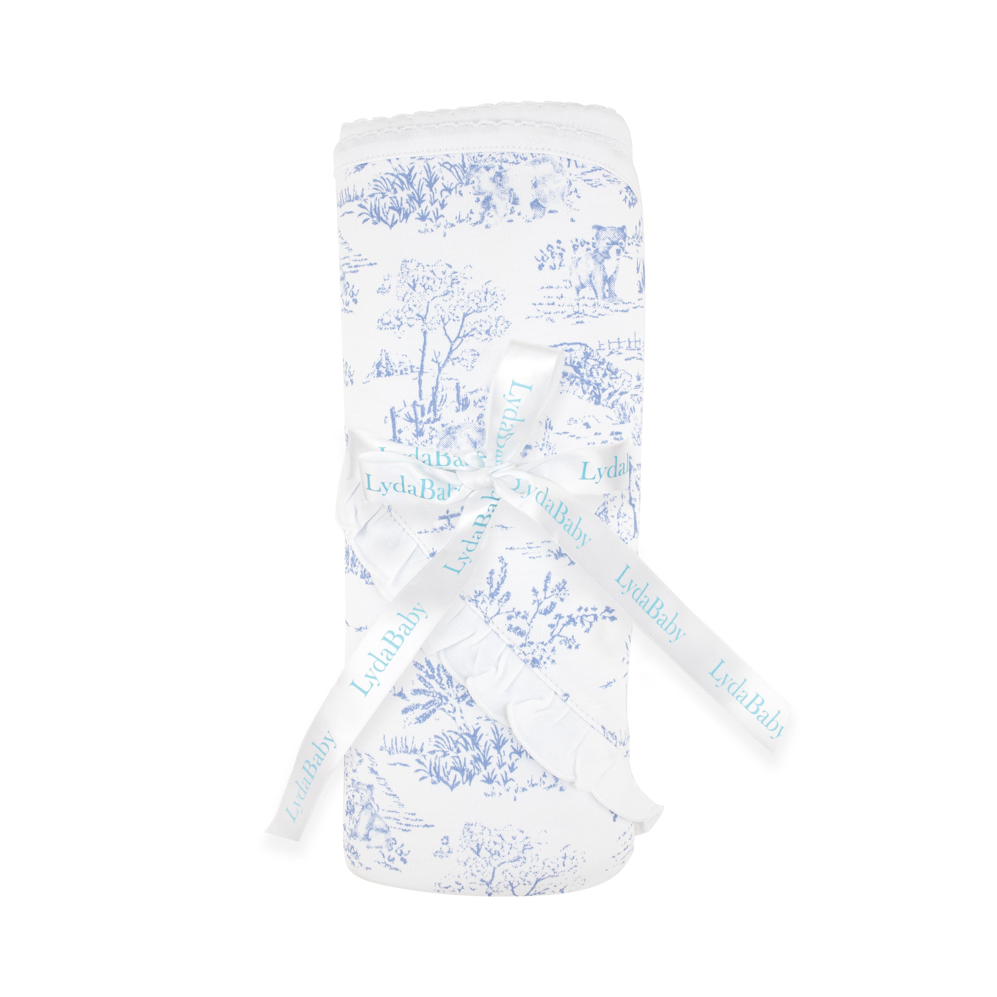 Toile de Jouy Printed Blanket | Baby Girl