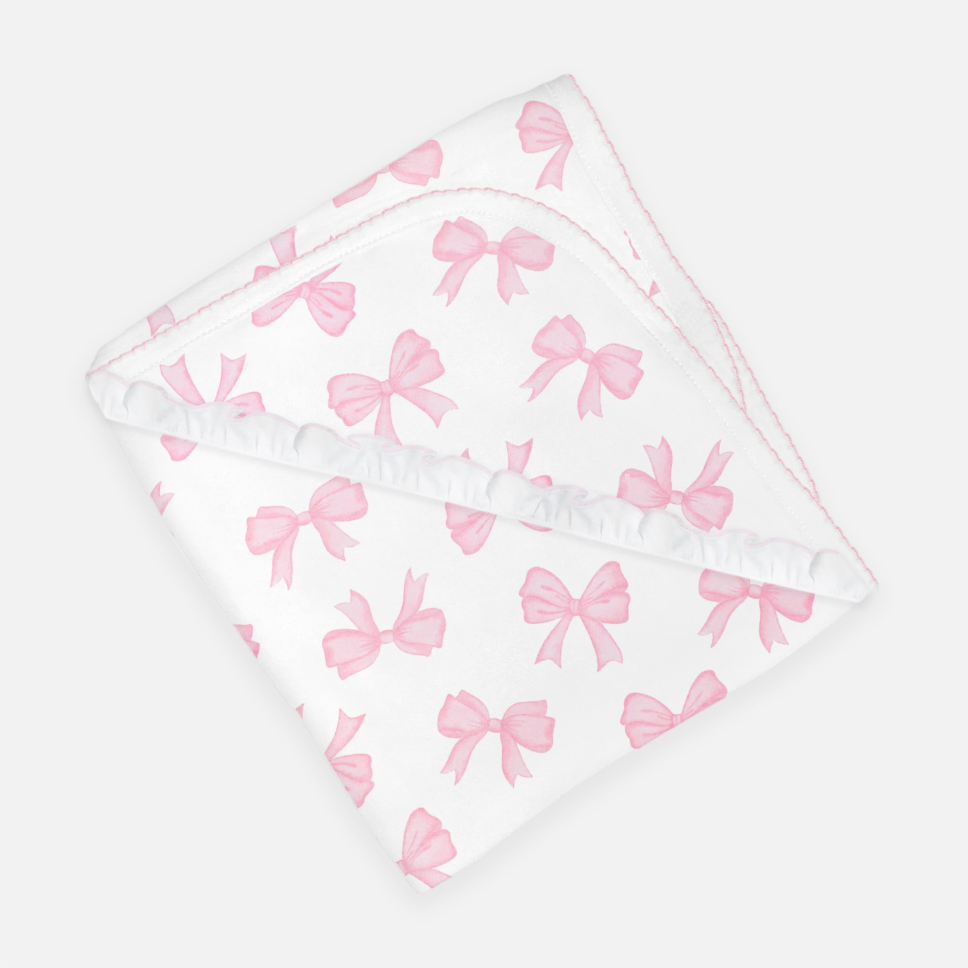 Watercolor Bows Printed Blanket |  Baby Girl