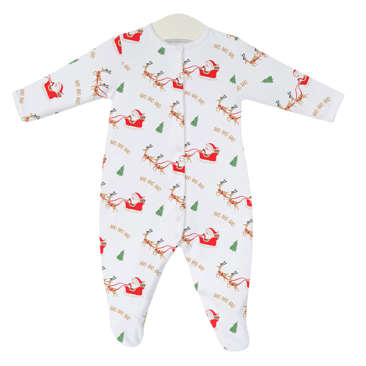 Santa and Deers Printed Footie | Unisex