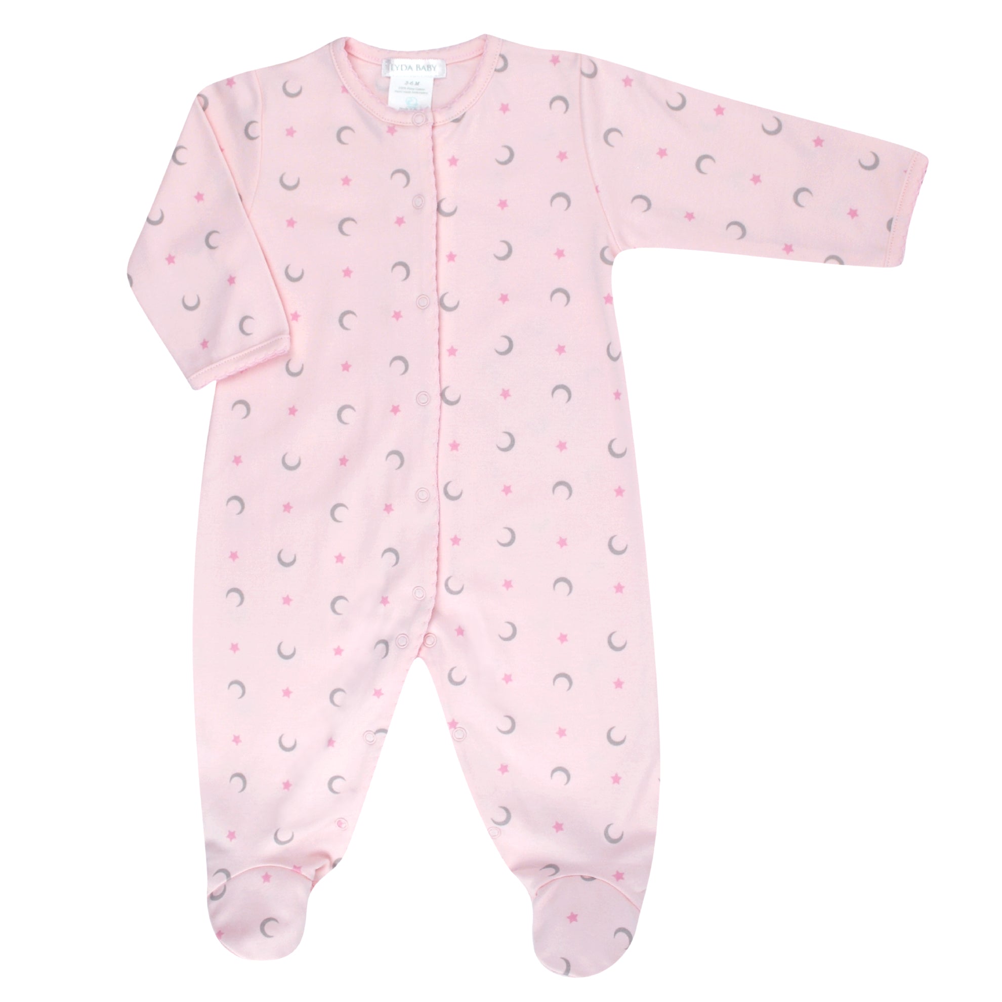 Moon And Stars Printed Footie | Baby Girl