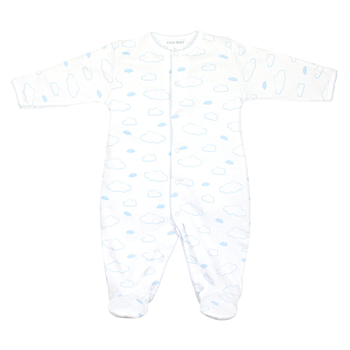 Clounds Printed Footie | Baby Boy