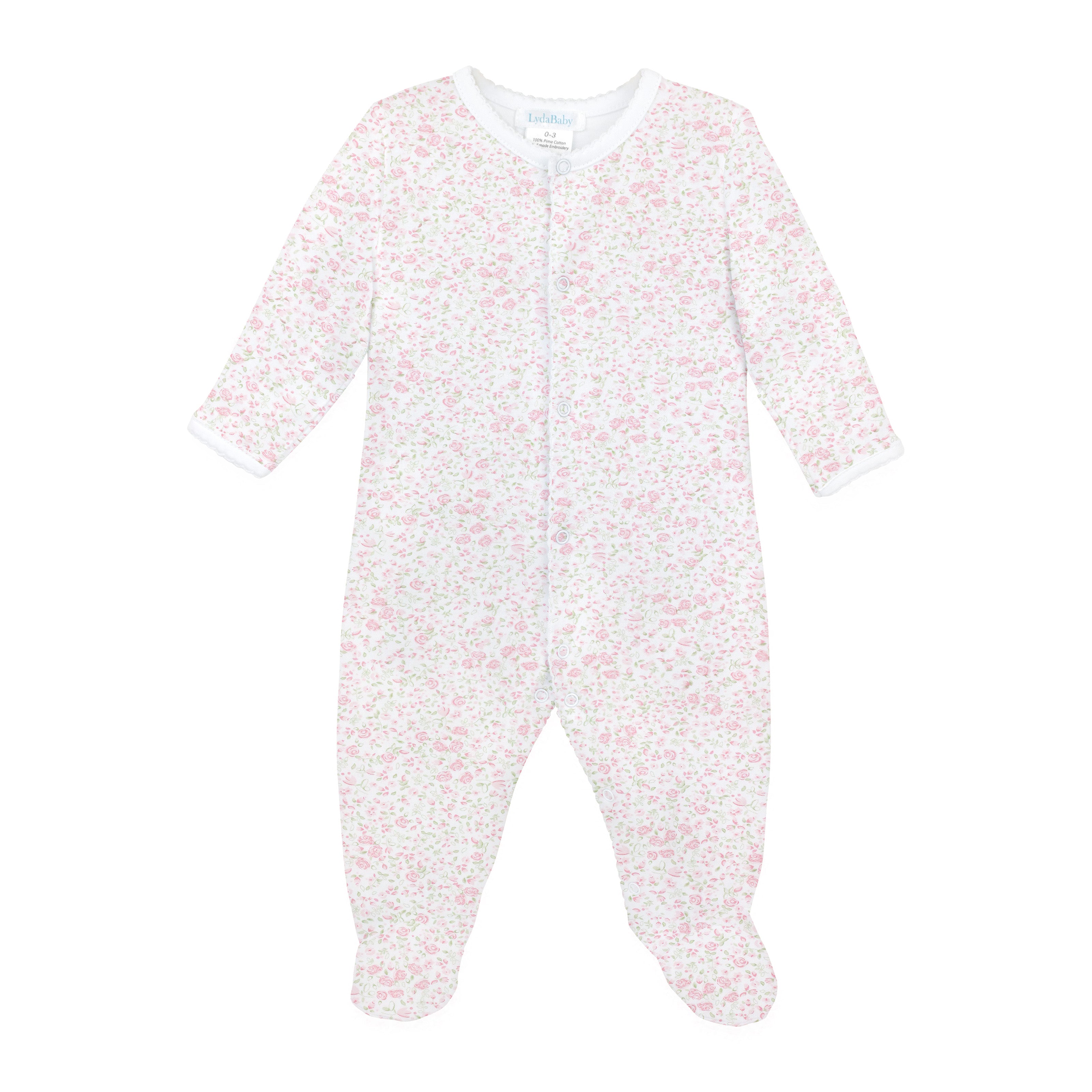 Roses Garden Printed Footie | Baby Girl