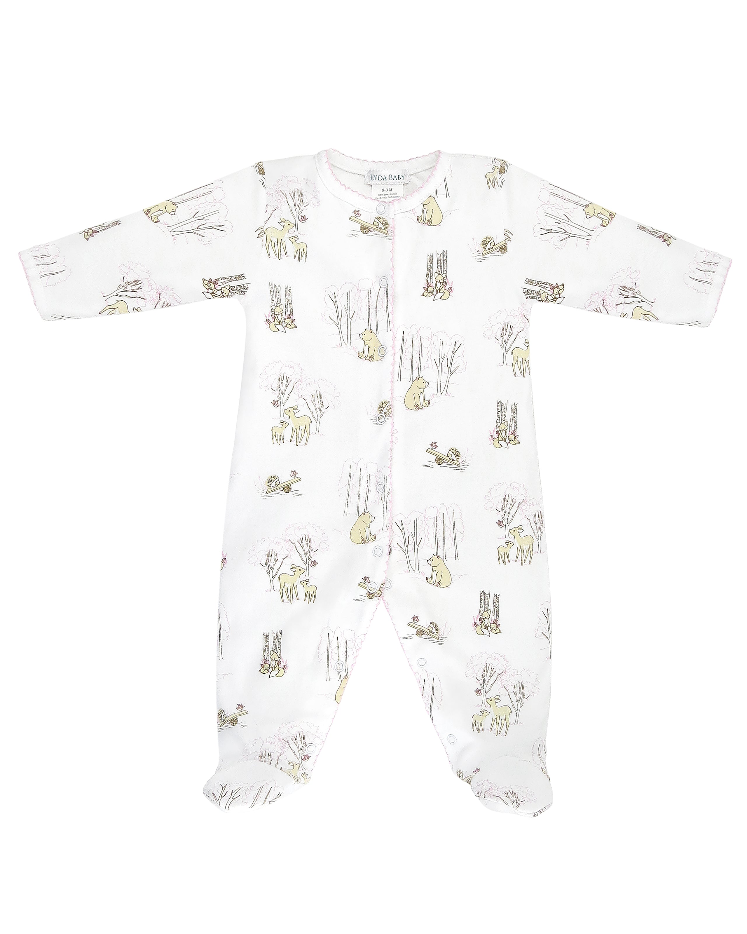 Forest Friends Printed Footie | Baby Girl
