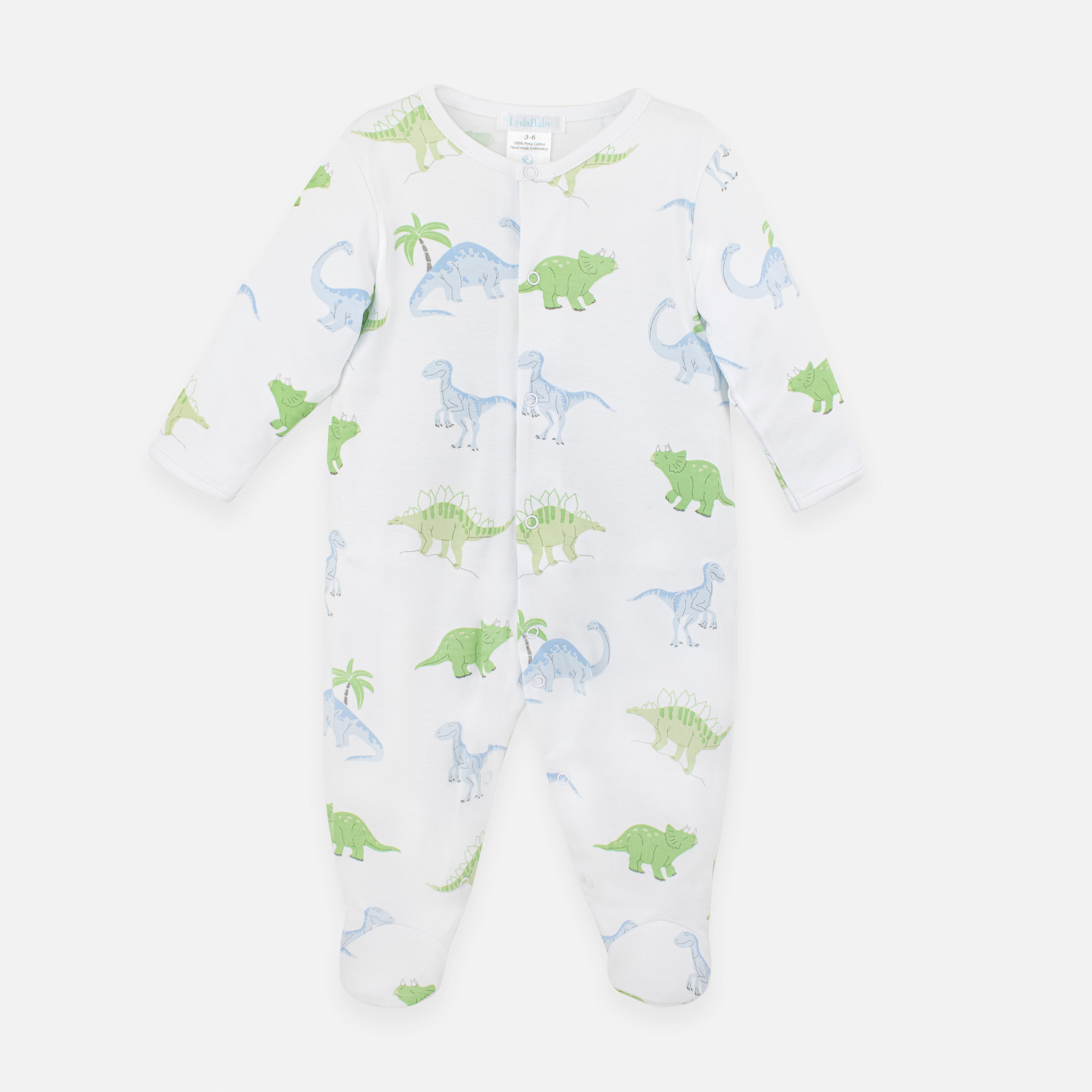 Friendly Dinos Printed Footie | Baby Boy