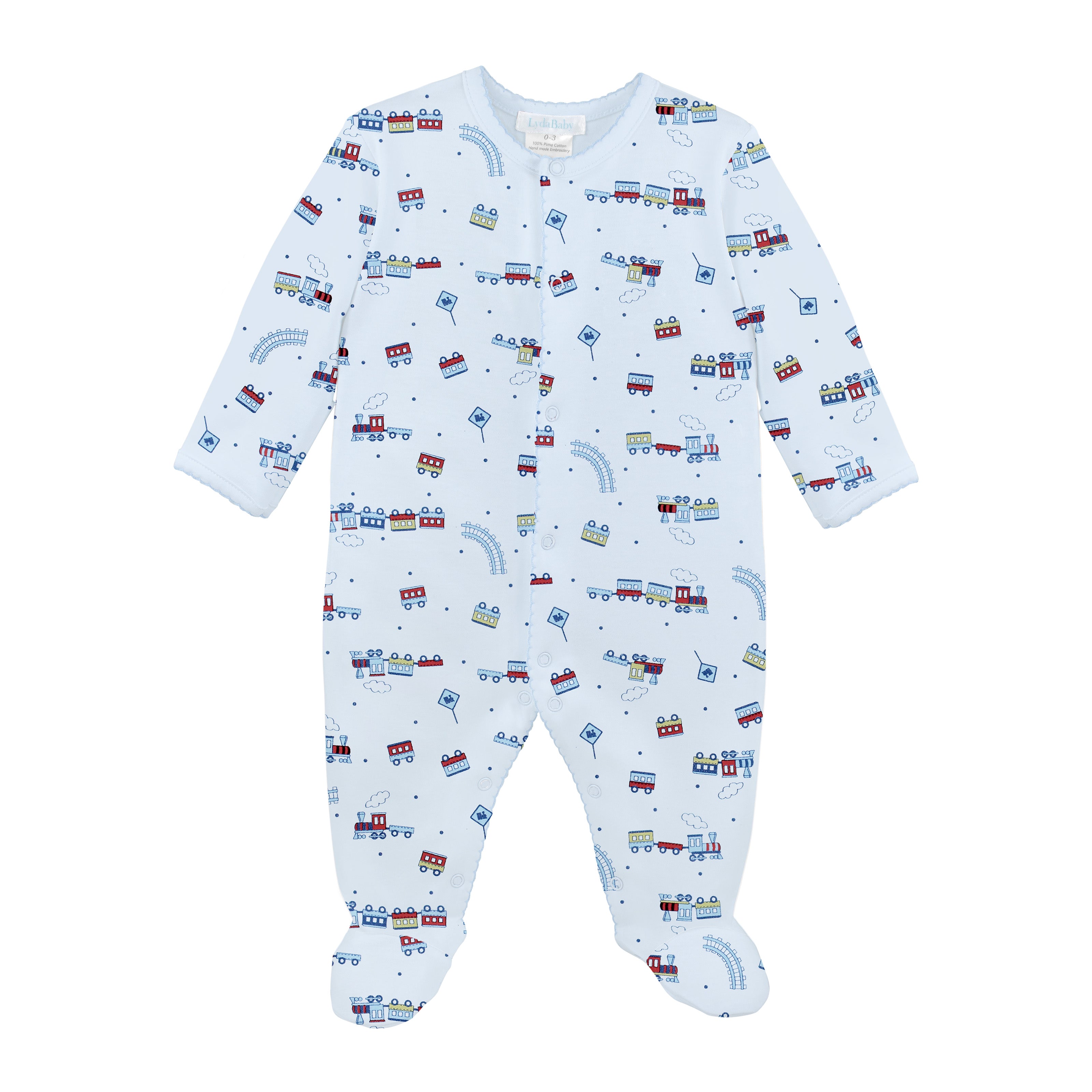 Toy Train Printed Footie | Baby Boy