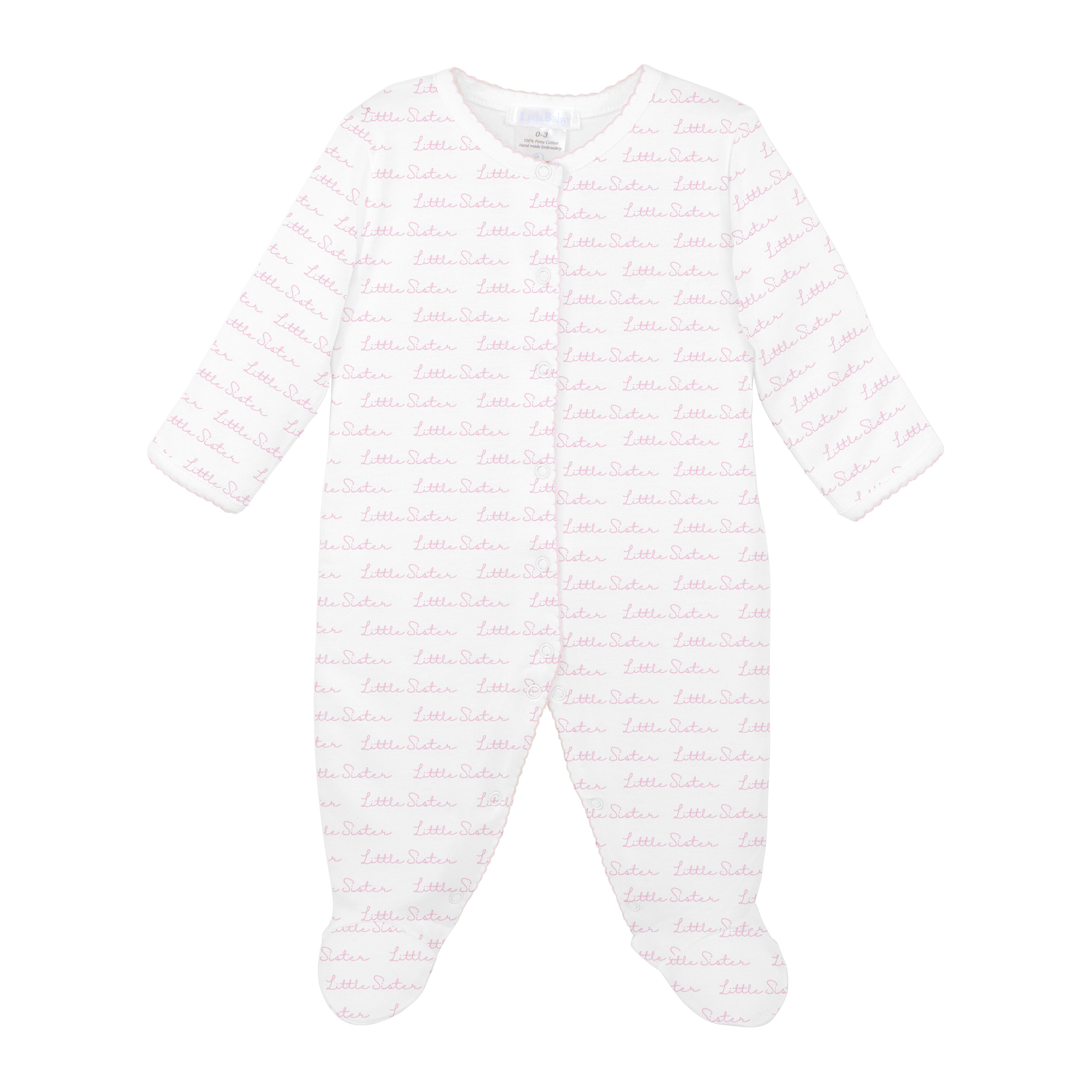 Little Sister Printed Footie | Baby Girl