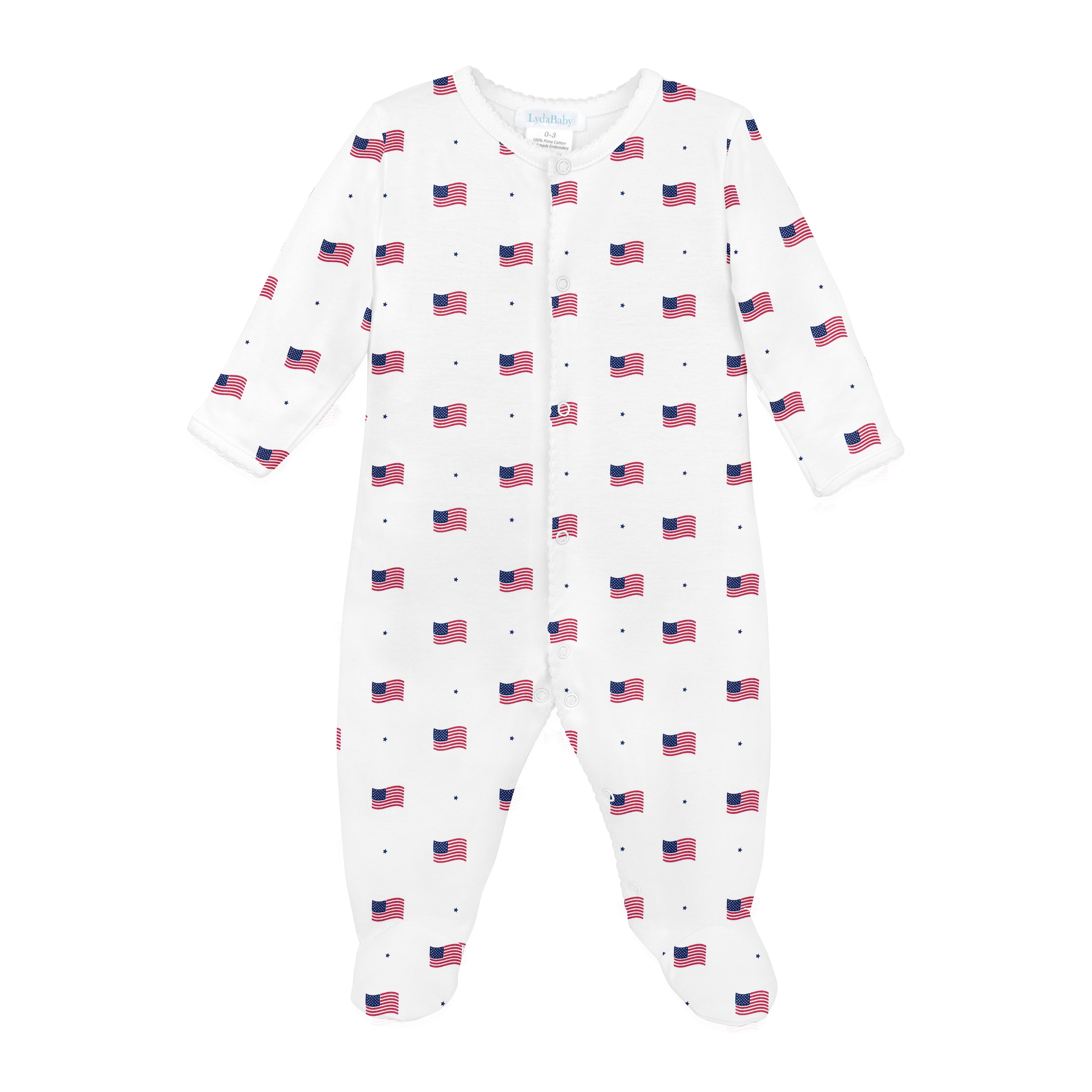 Red, White & Cute Printed Footie | Baby Unisex