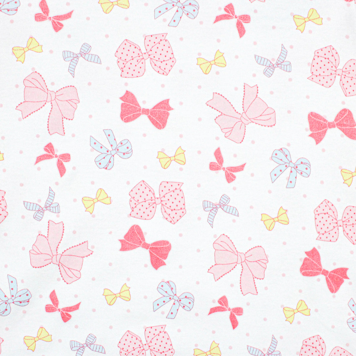 All Bows Printed Footie | Baby Girl