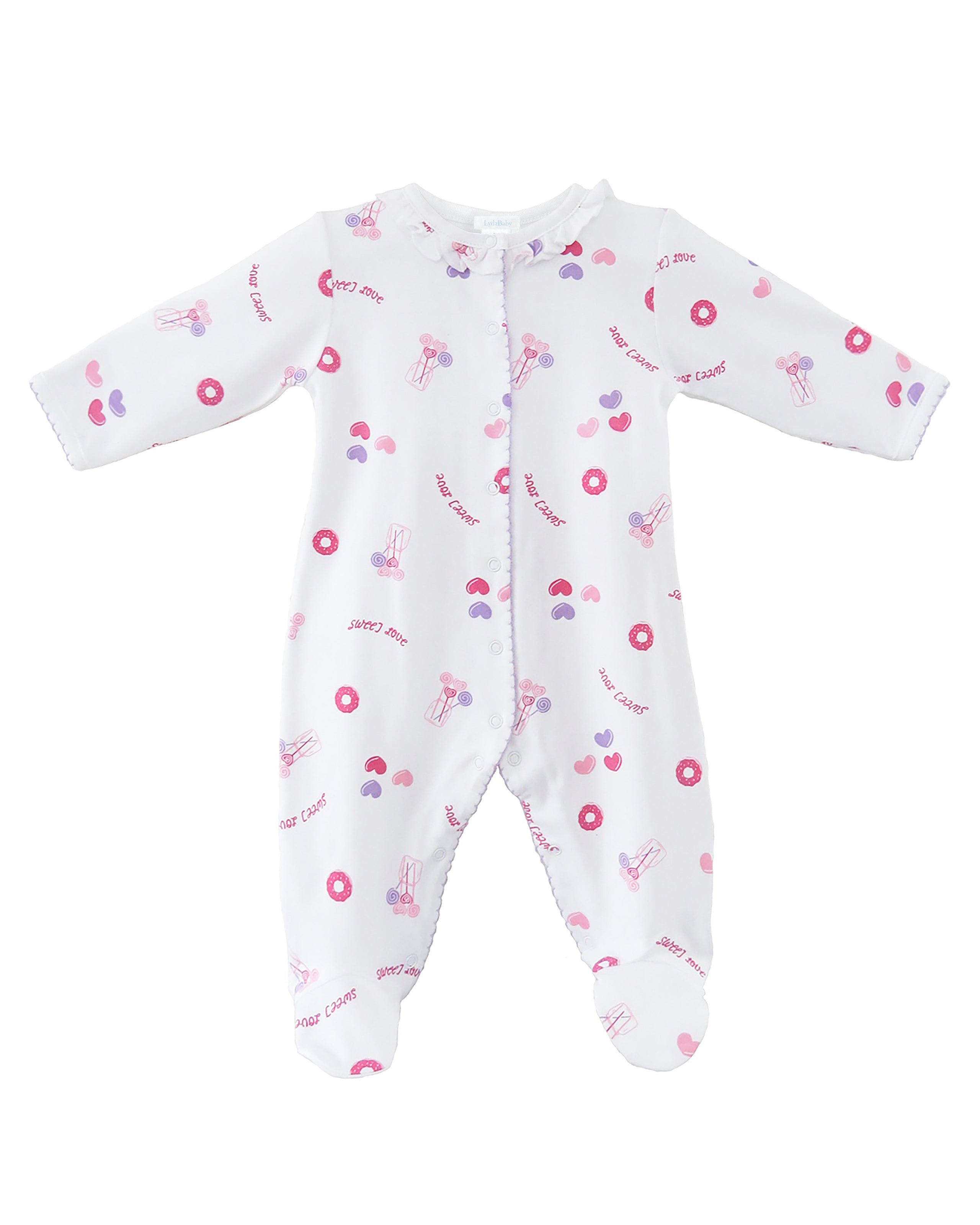 Sweet Love Printed Footie | Baby Girl