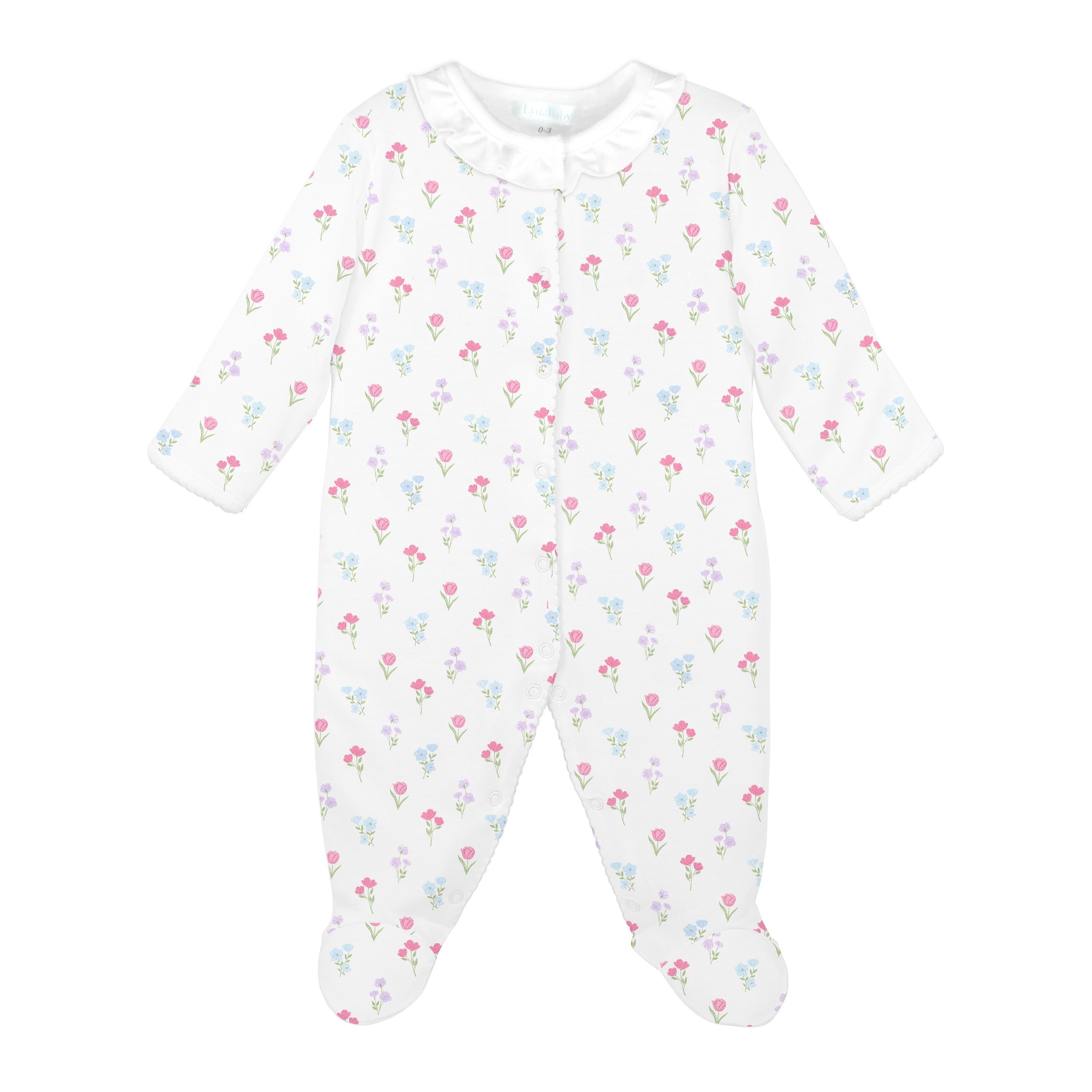 Wildflowers Printed Footie | Baby Girl