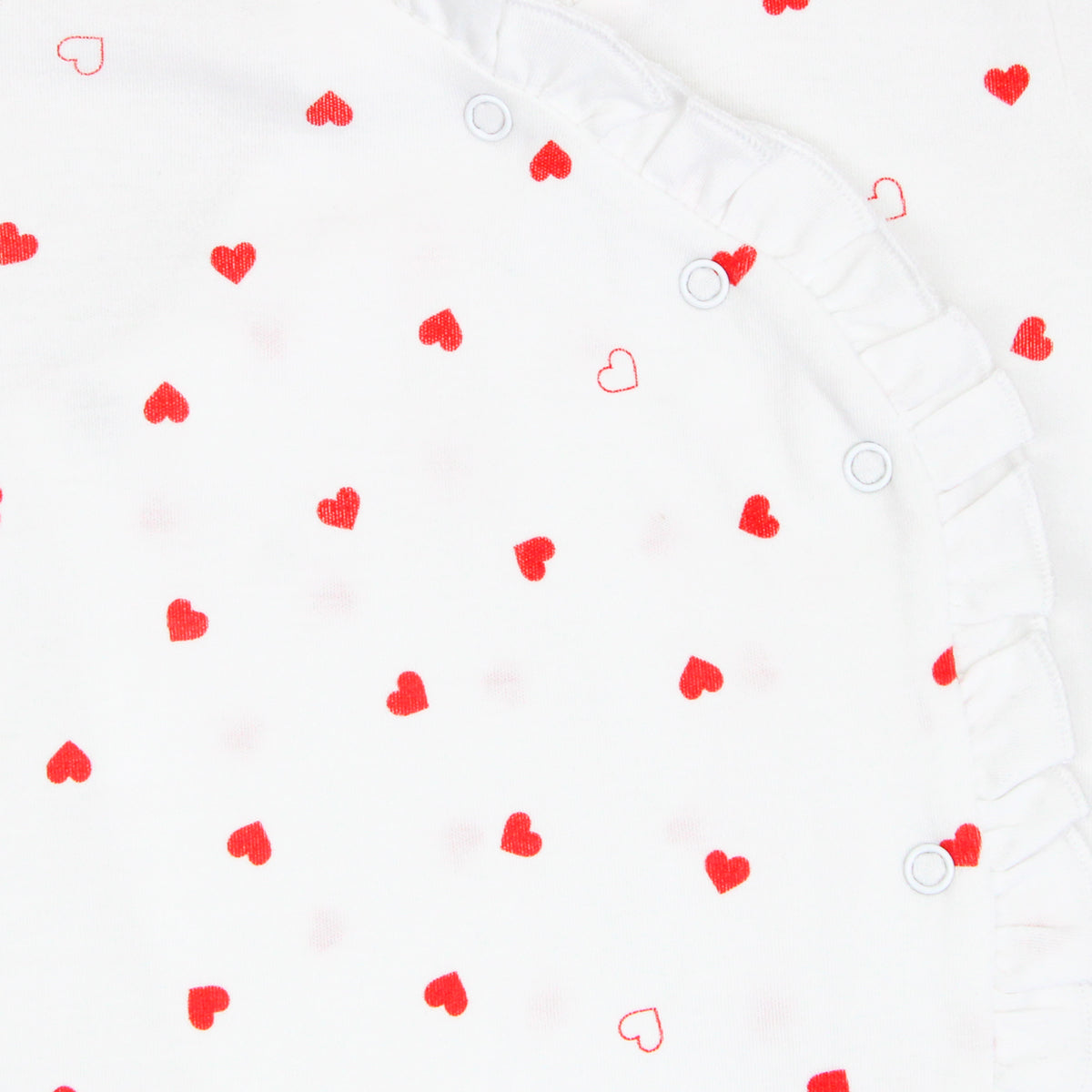 Tiny Heart Printed Footie | Baby Girl