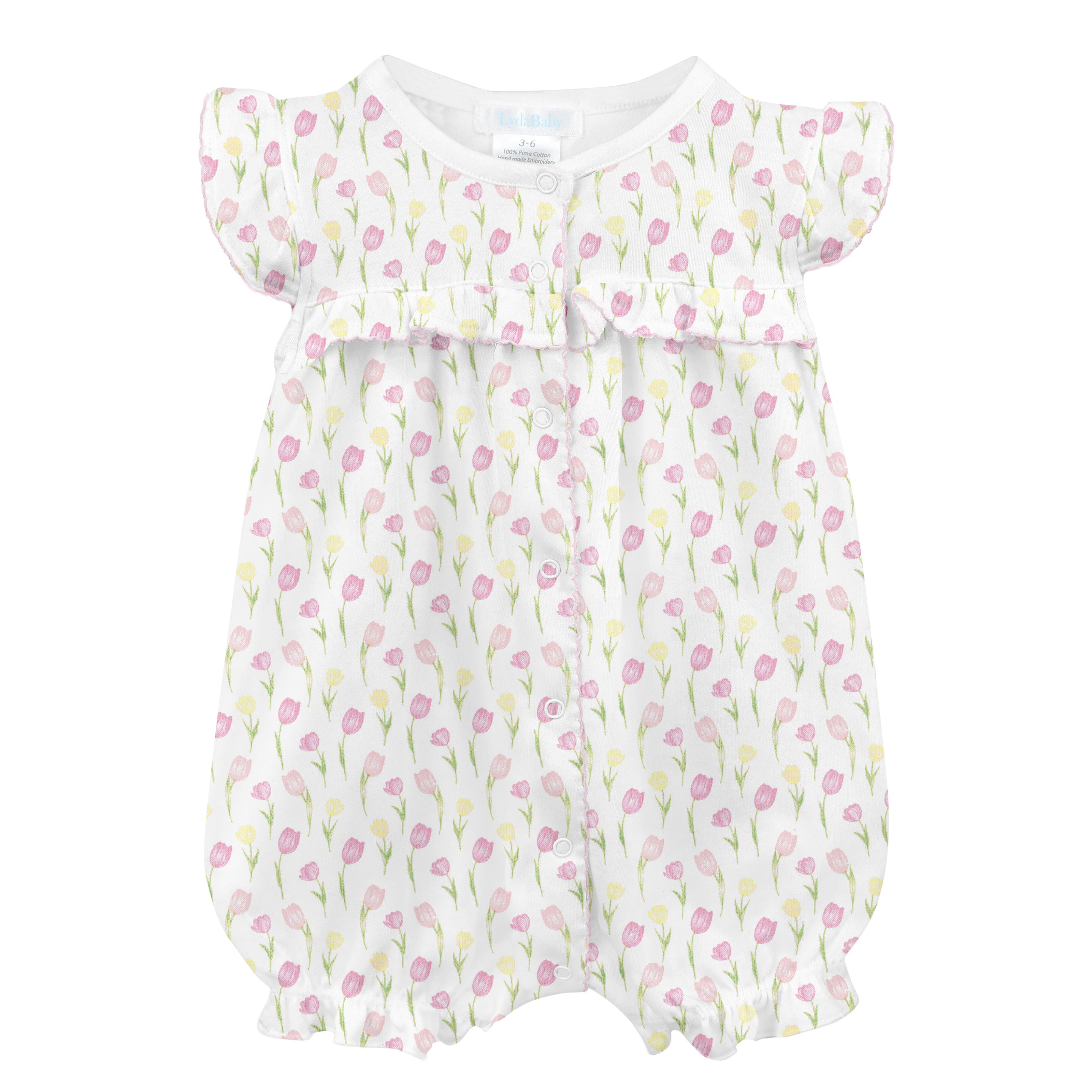 Tulip Fields Printed Romper | Baby Girl