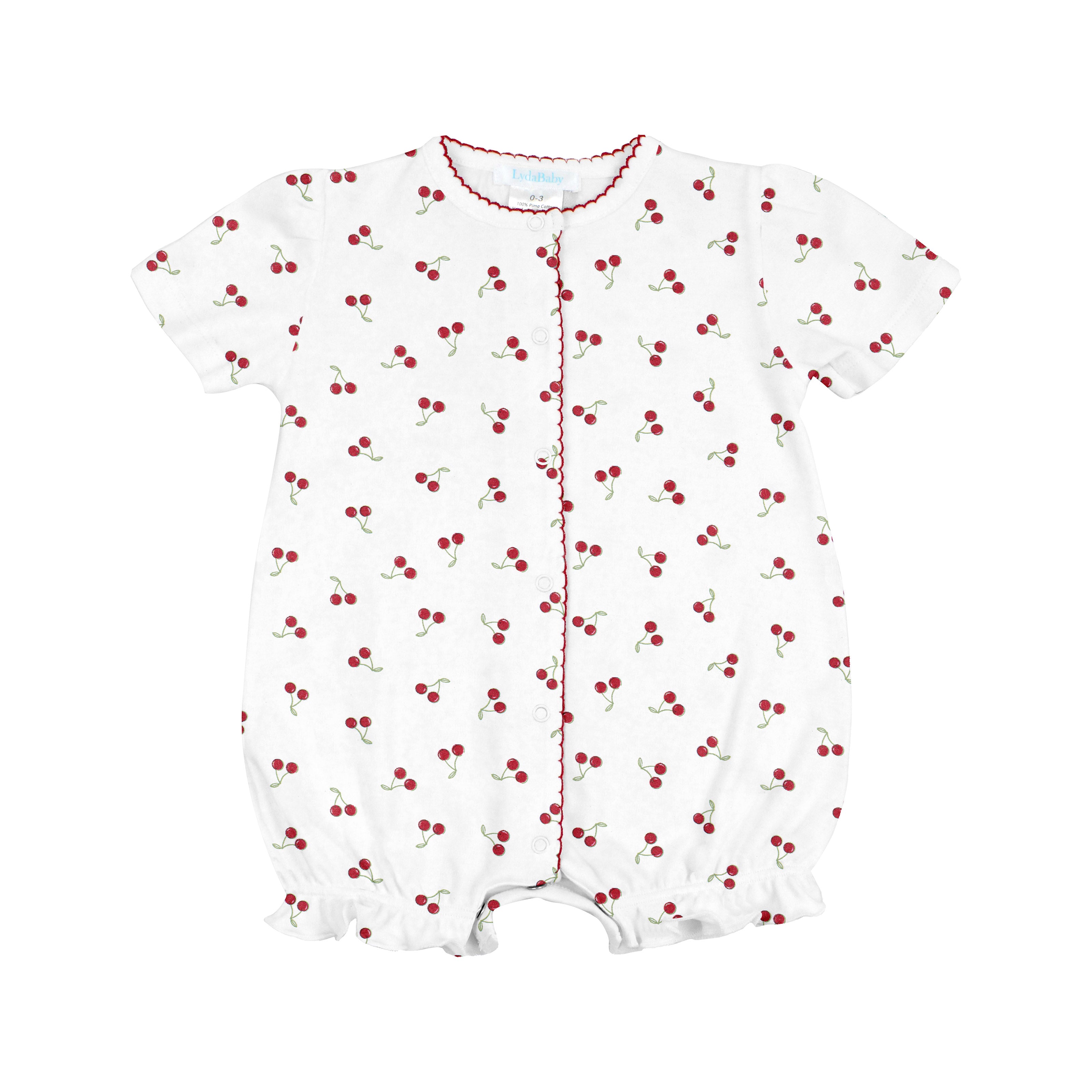 Cherries Printed Romper | Baby Girl