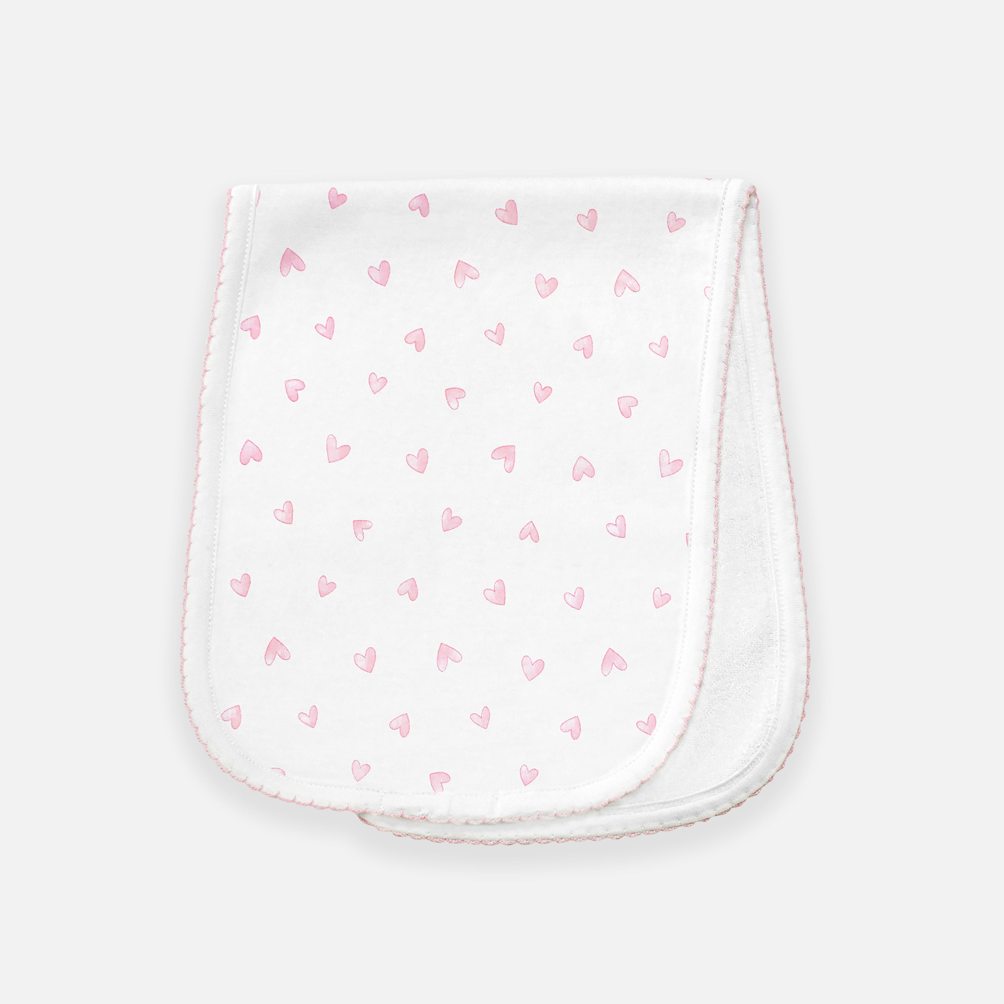 Festive Hearts Printed Burpie | Baby Girl